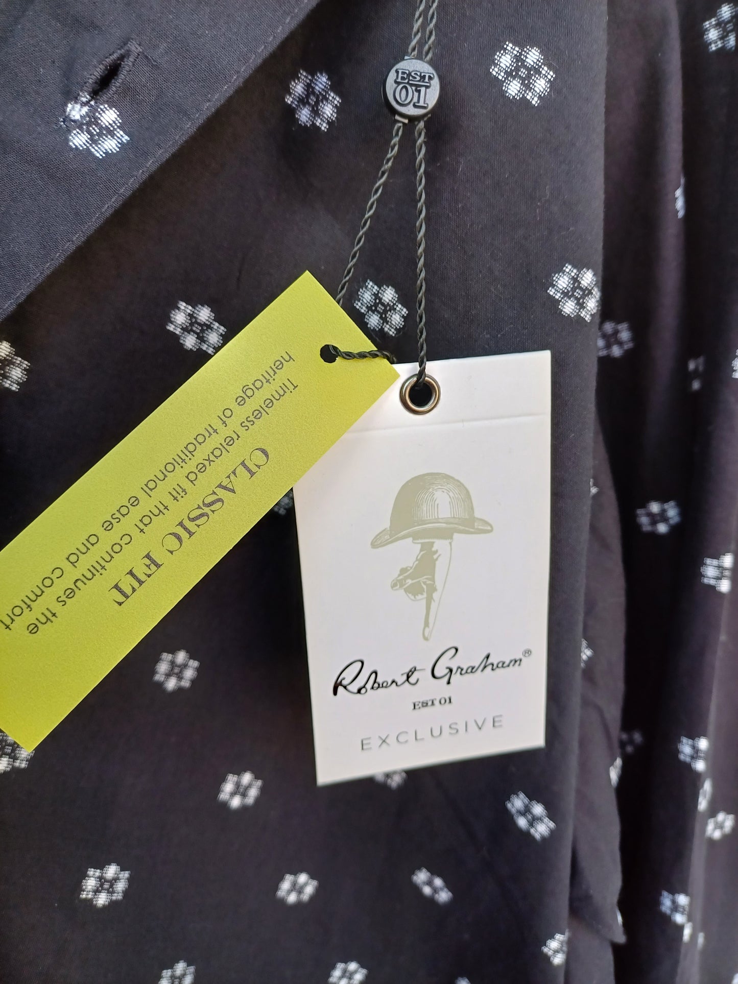 New With Tags $298 Robert Graham Inland Empire Classic Fit Shirt Mens L