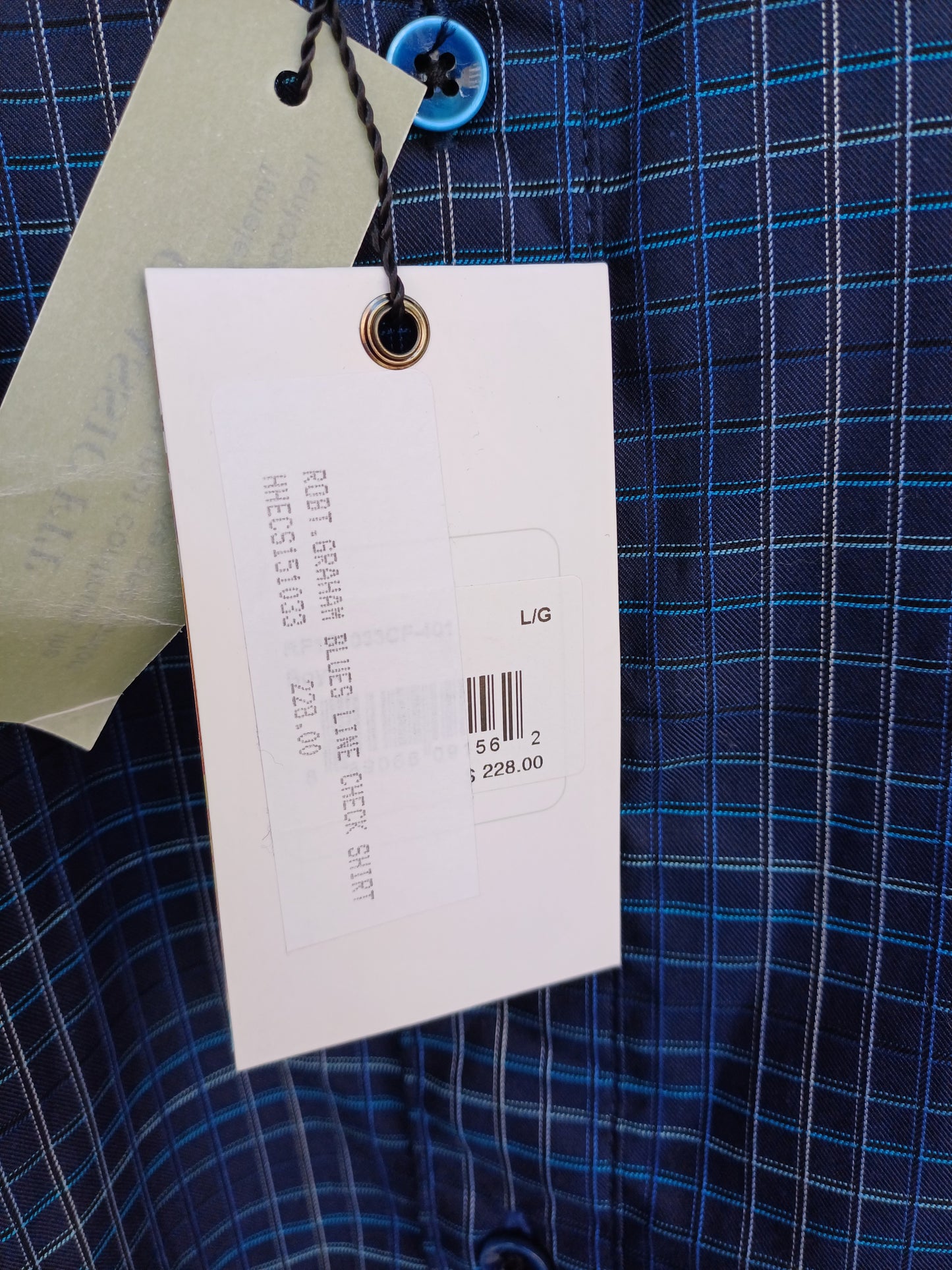 New With Tags $228 Robert Graham Classic Fit Check Shirt Mens L