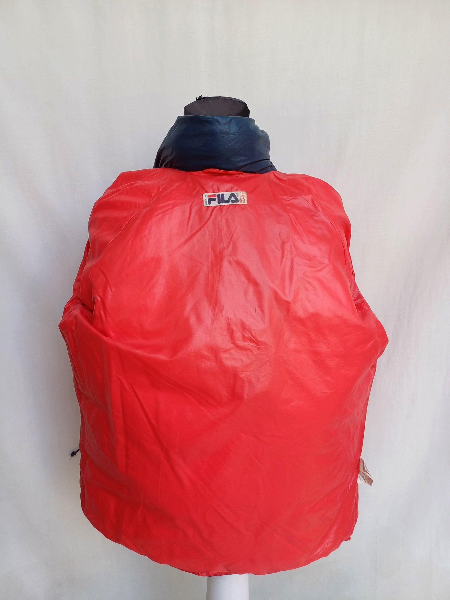 Vintage FILA Shiny Goose Down Nylon Puffer Jacket Mens M