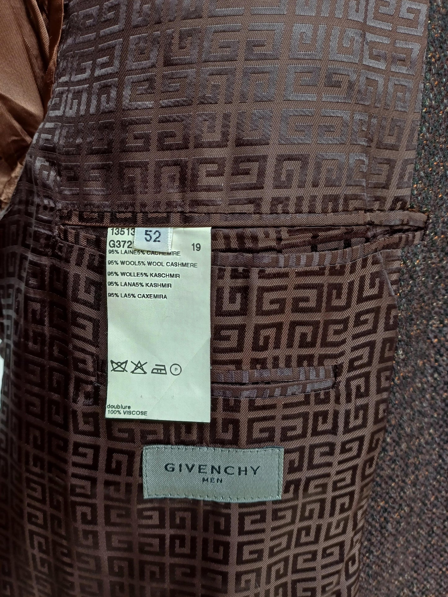 Givenchy Men Wool Tweed Blazer Jacket Size 52