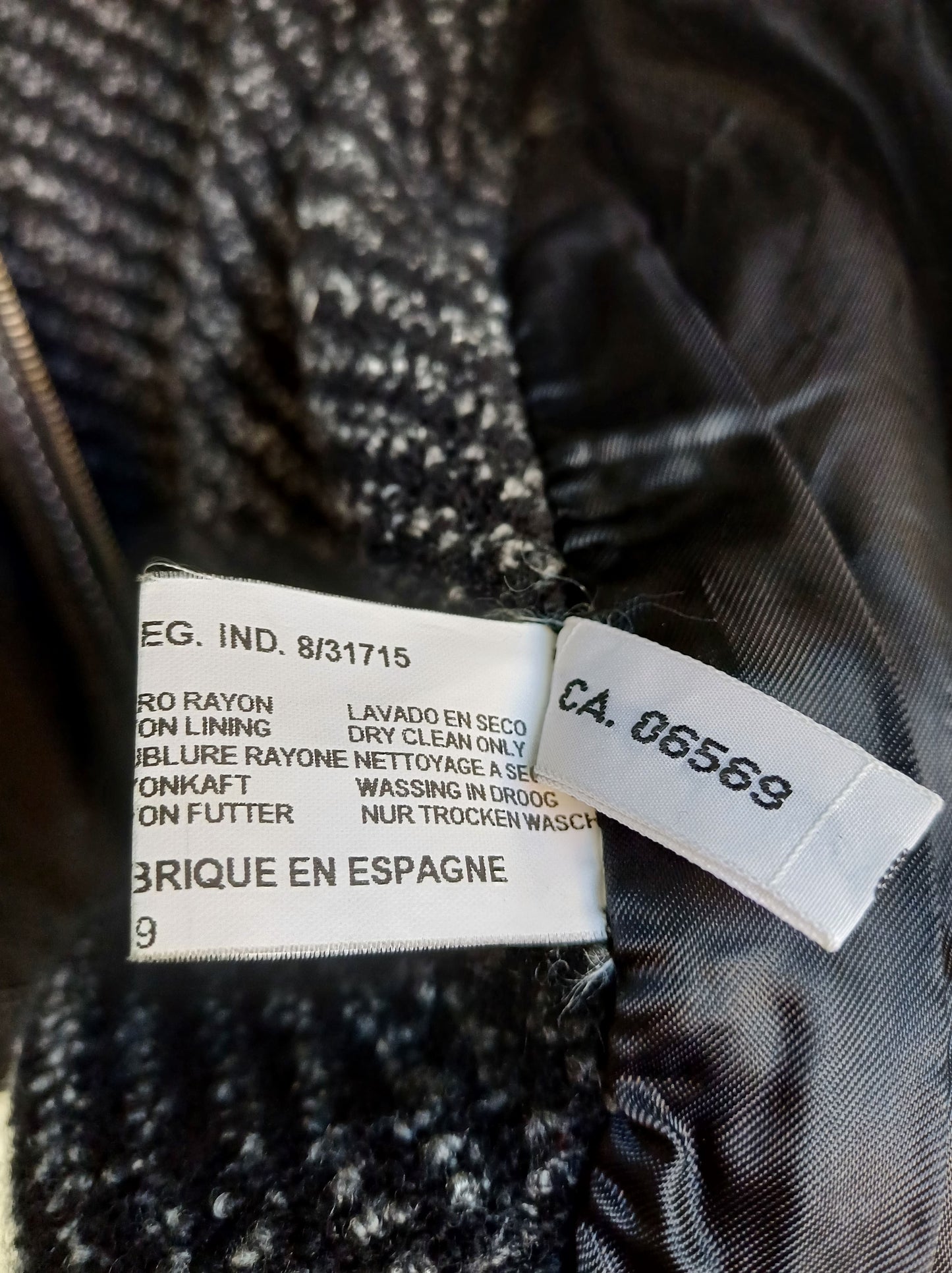 Torras Real Leather/Wool Mens Zip Jacket EU 50/US 40