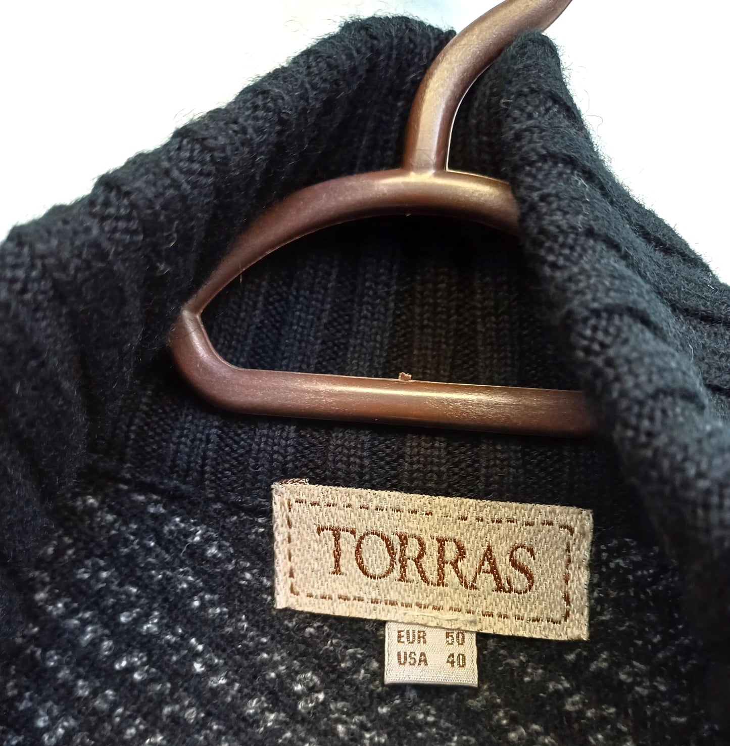 Torras Real Leather/Wool Mens Zip Jacket EU 50/US 40