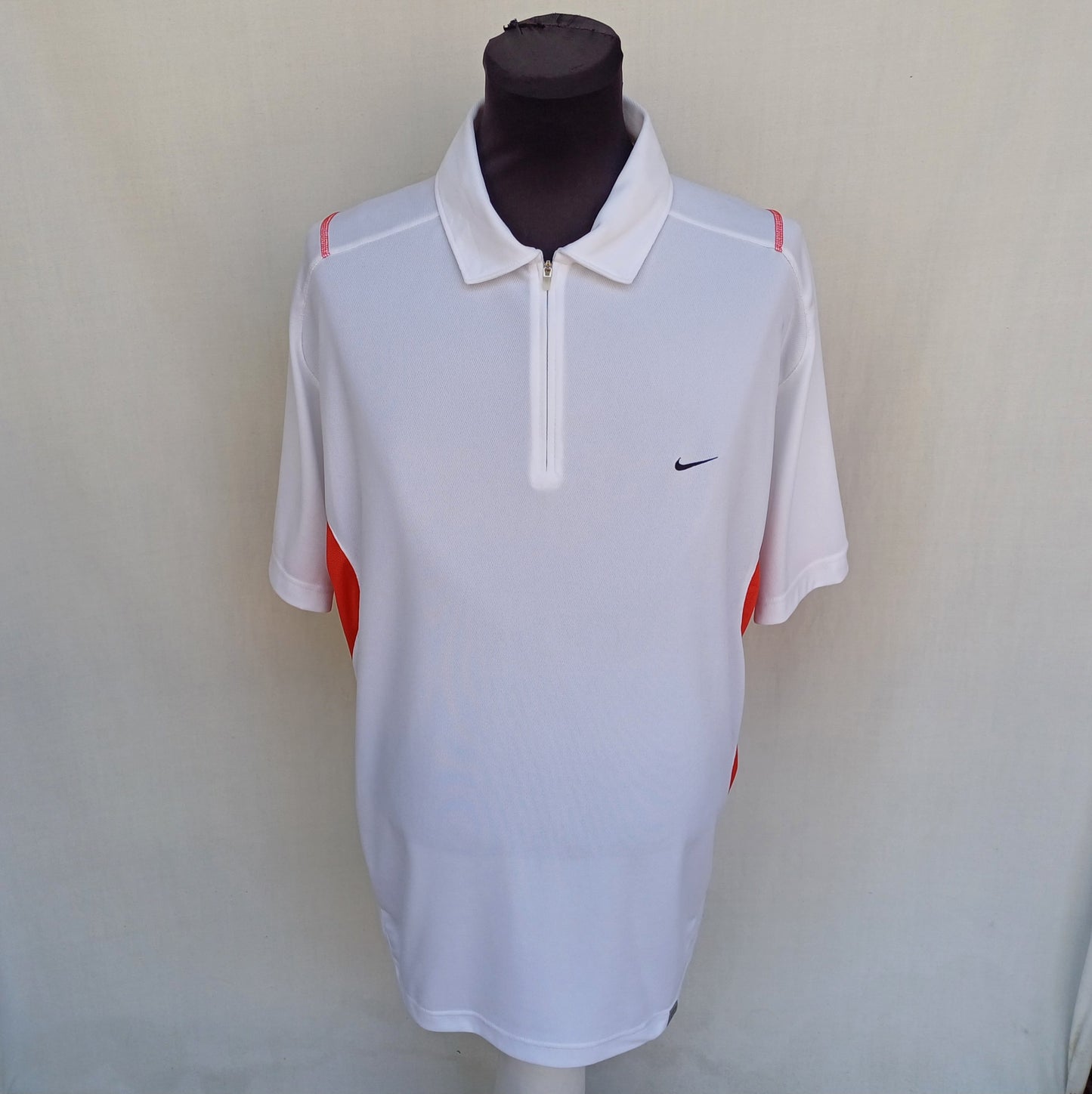 Vintage Nike Polo zip Tennis Shirt Mens XL