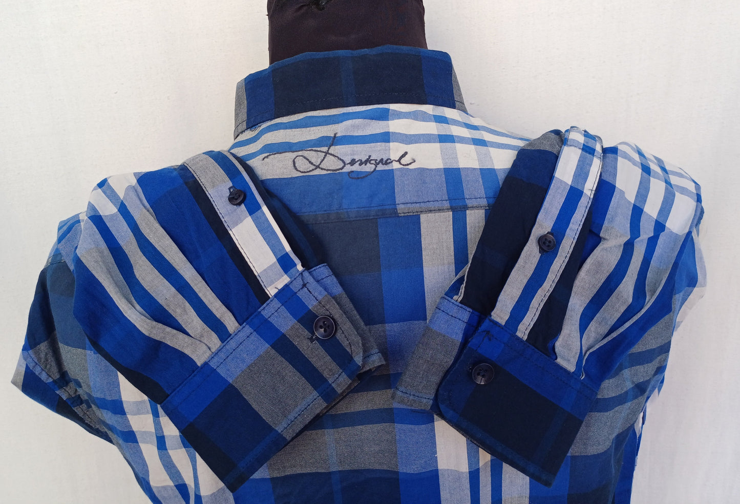 Desigual Regular Fit Cotton Button Down Shirt Mens L