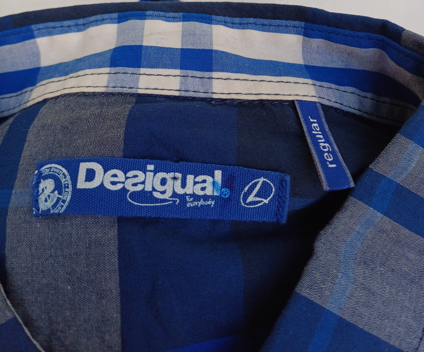 Desigual Regular Fit Cotton Button Down Shirt Mens L