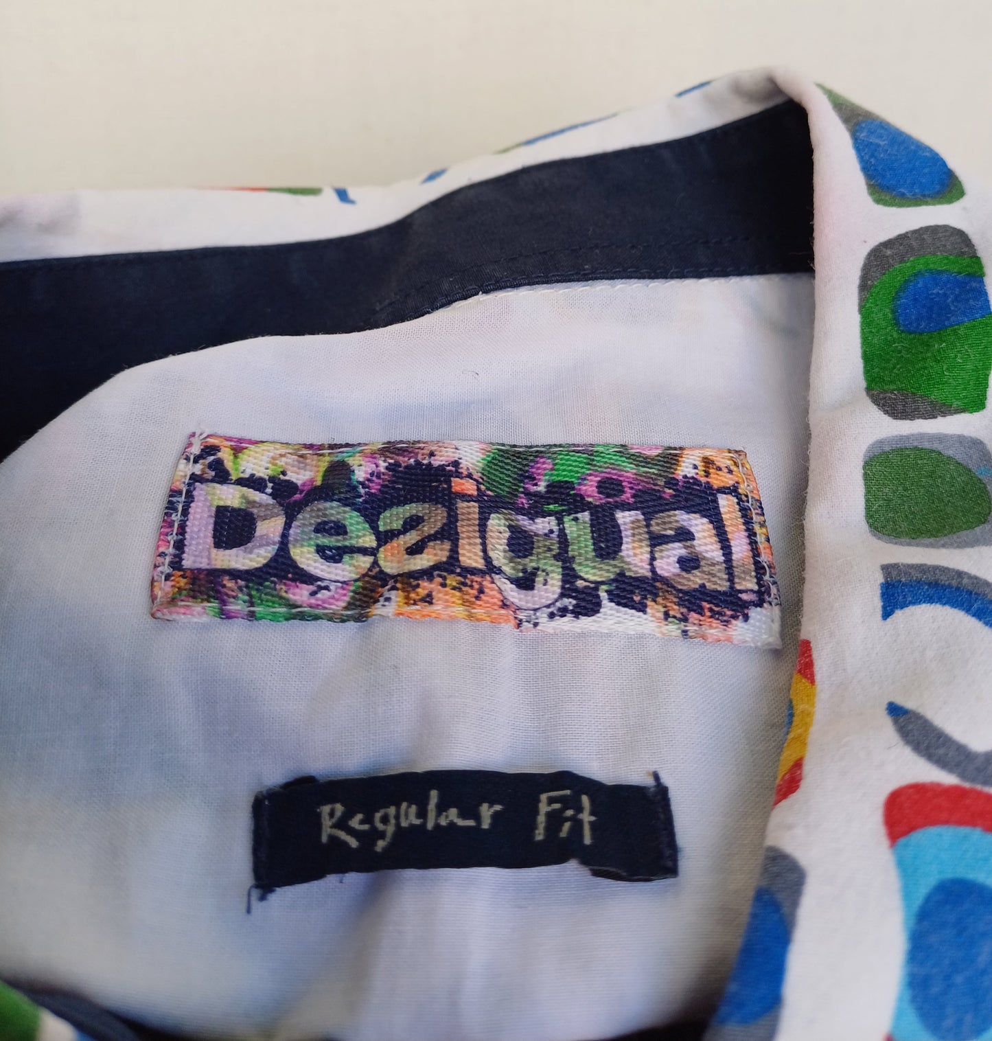 Desigual Regular Fit Cotton Button Shirt Mens XL