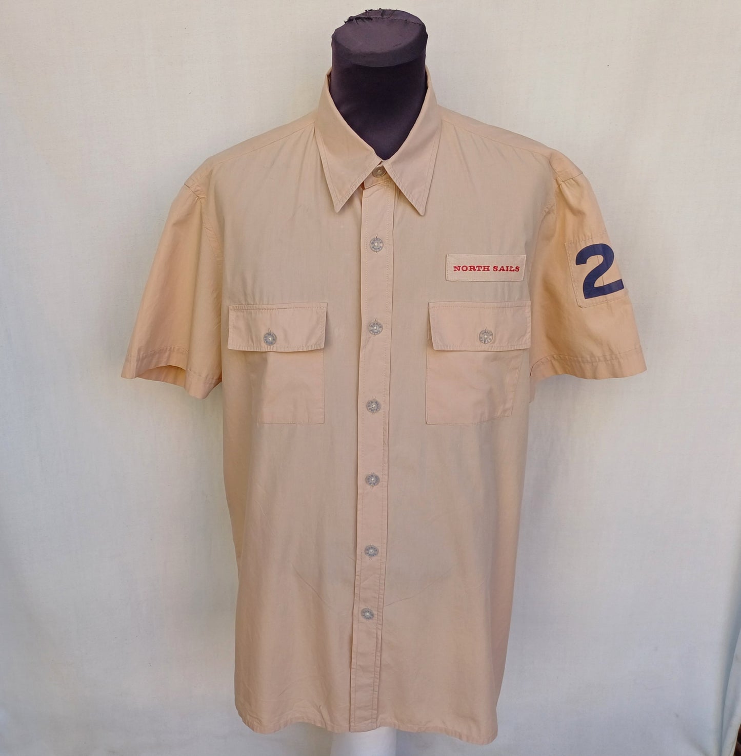 North Sails Cotton Button Shirt Mens 2XL
