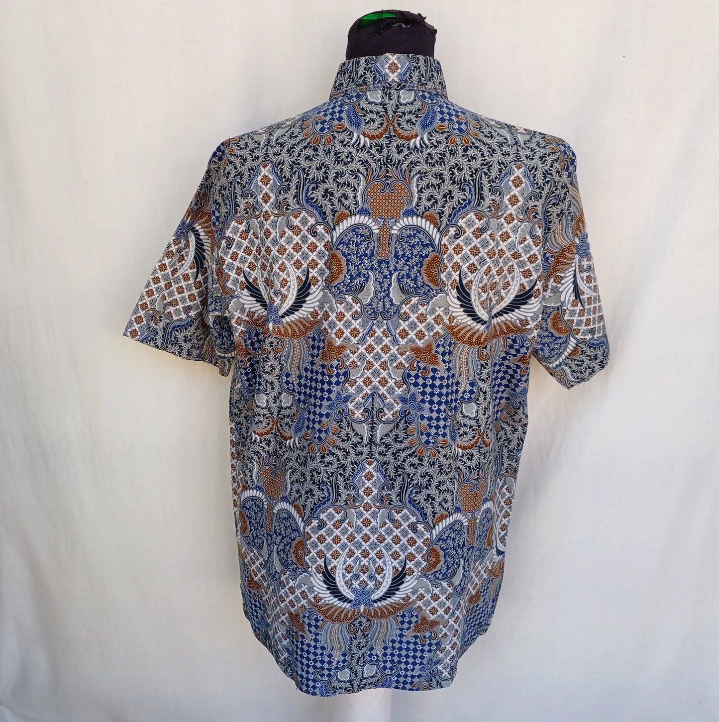 Vintage Bali Hawaiian Cotton Button Shirt Mens L