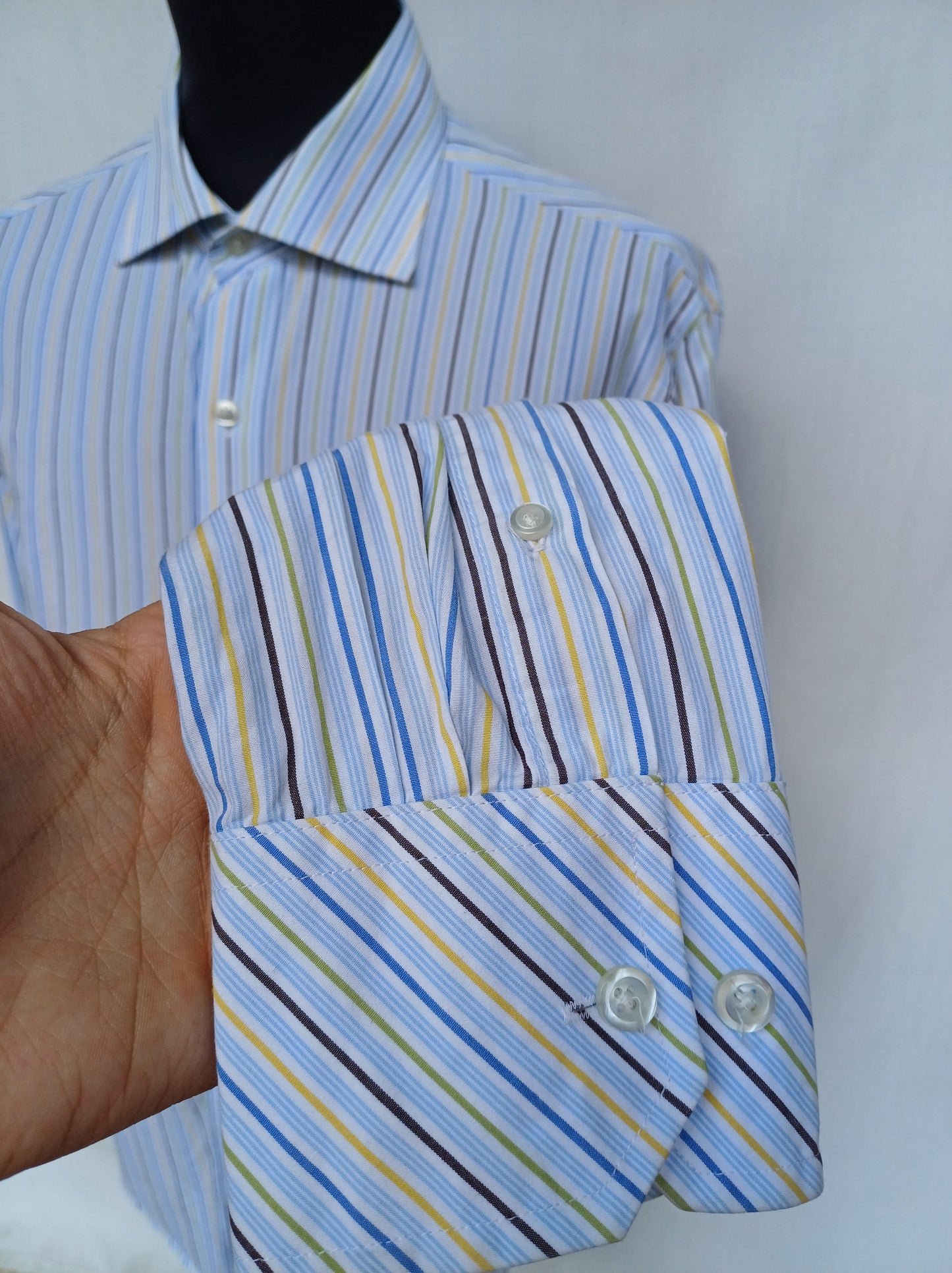 Katharine Hamnett London 100% Cotton Button Shirt Size 42/16.5
