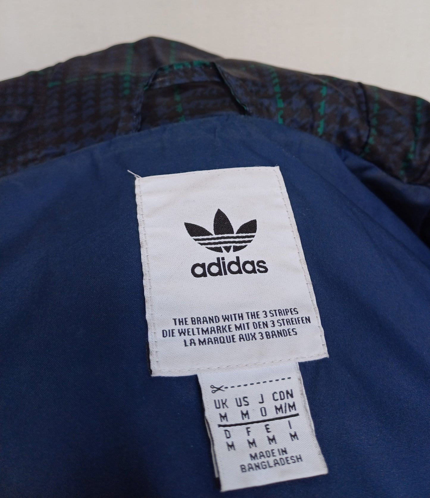 Adidas Originals 2019 Padded Tartan Jacket Mens M
