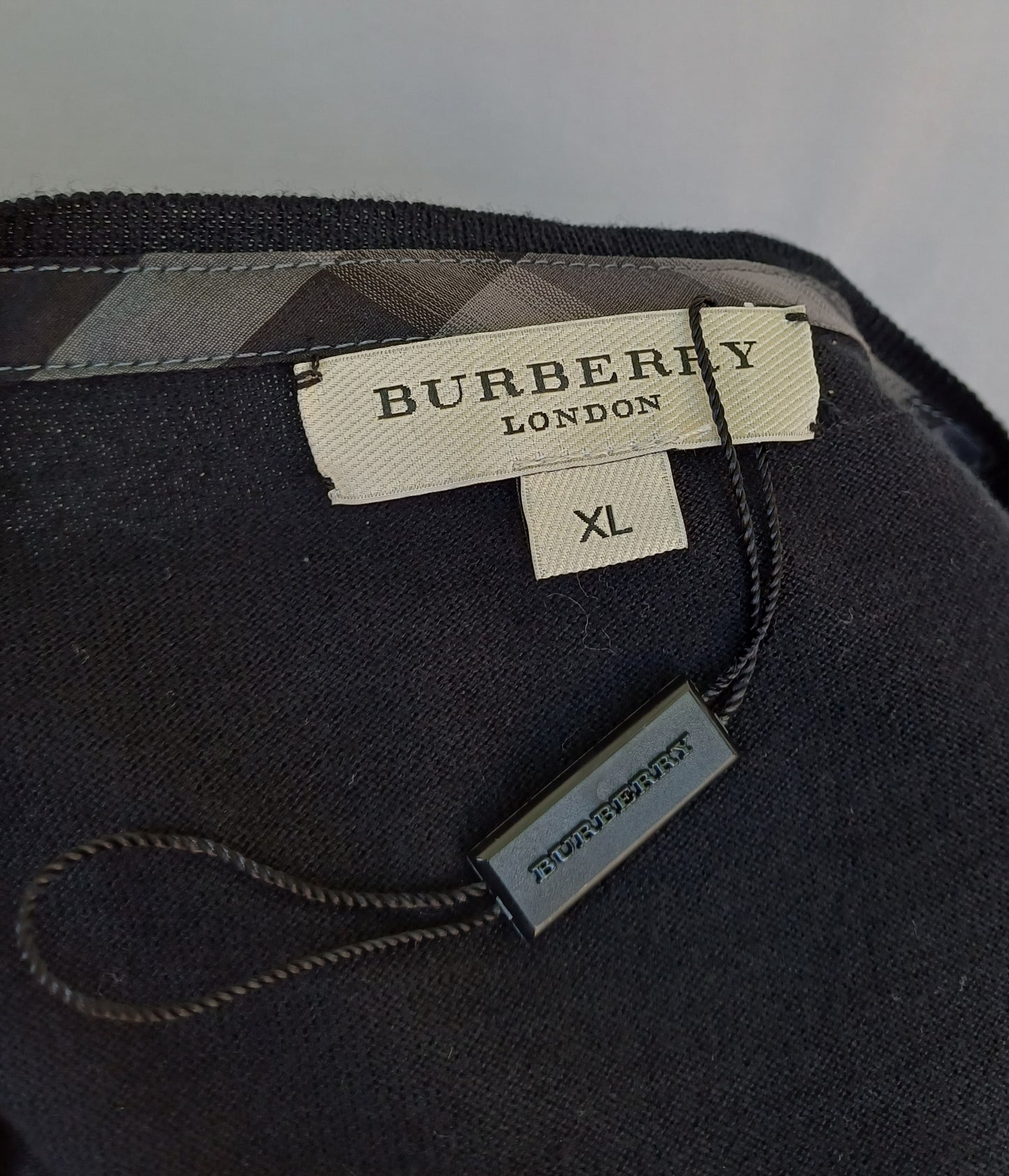 Burberry London Cotton Button Pullover Sweater Mens XL