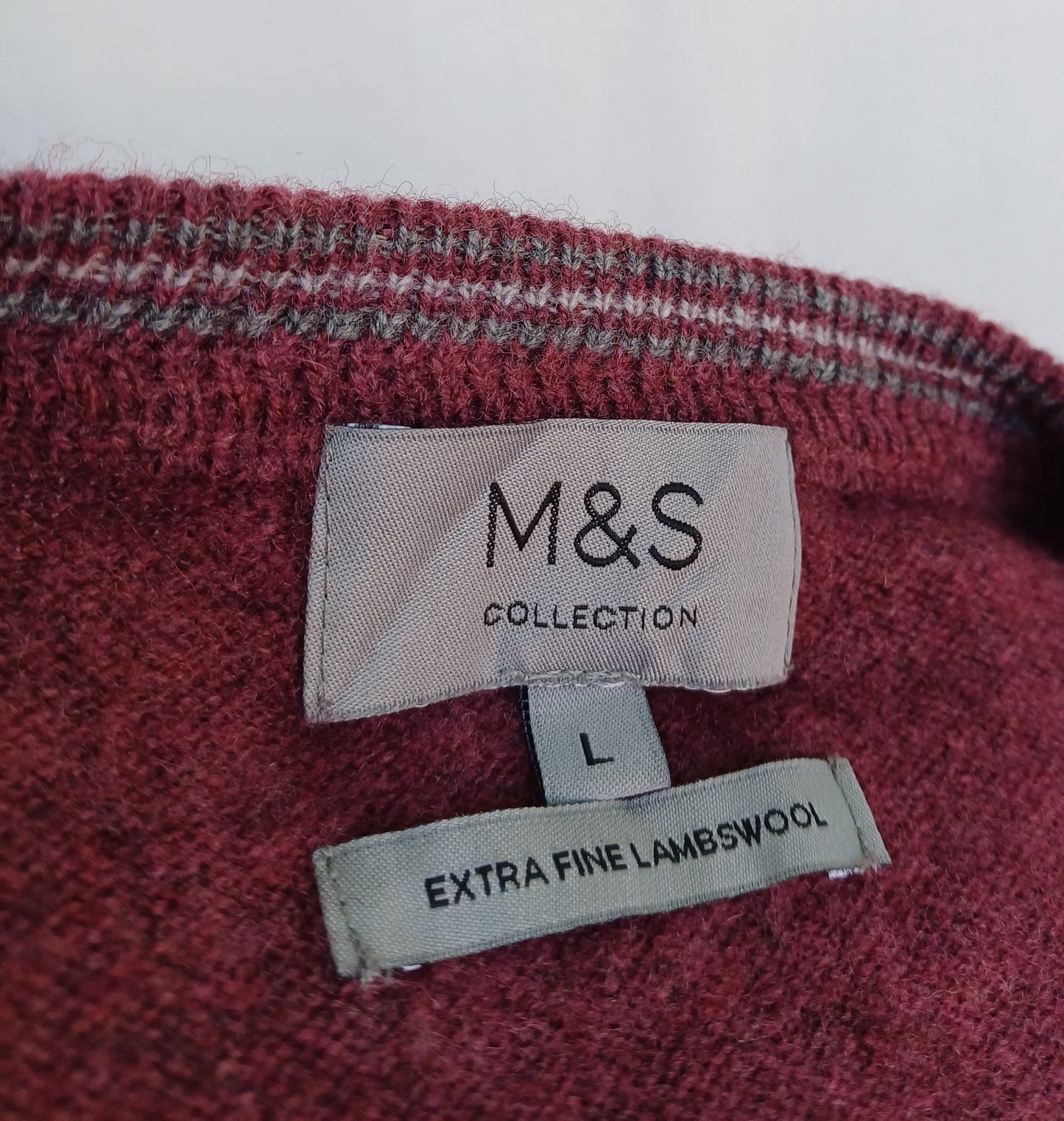 M&S Extra Fine Lambswool Pullover Sweater Mens L