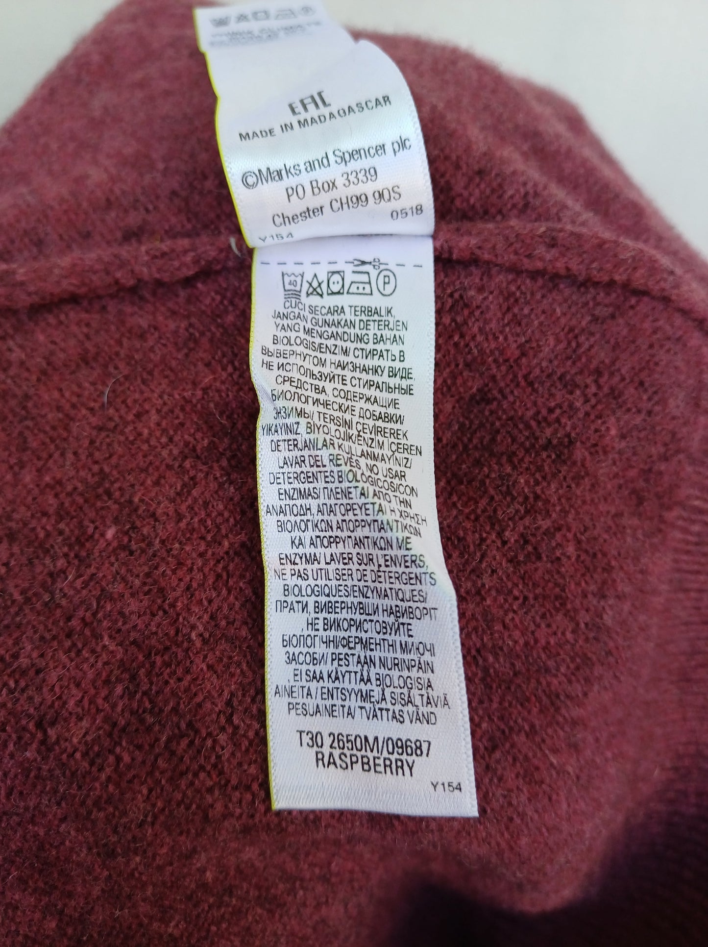 M&S Extra Fine Lambswool Pullover Sweater Mens L