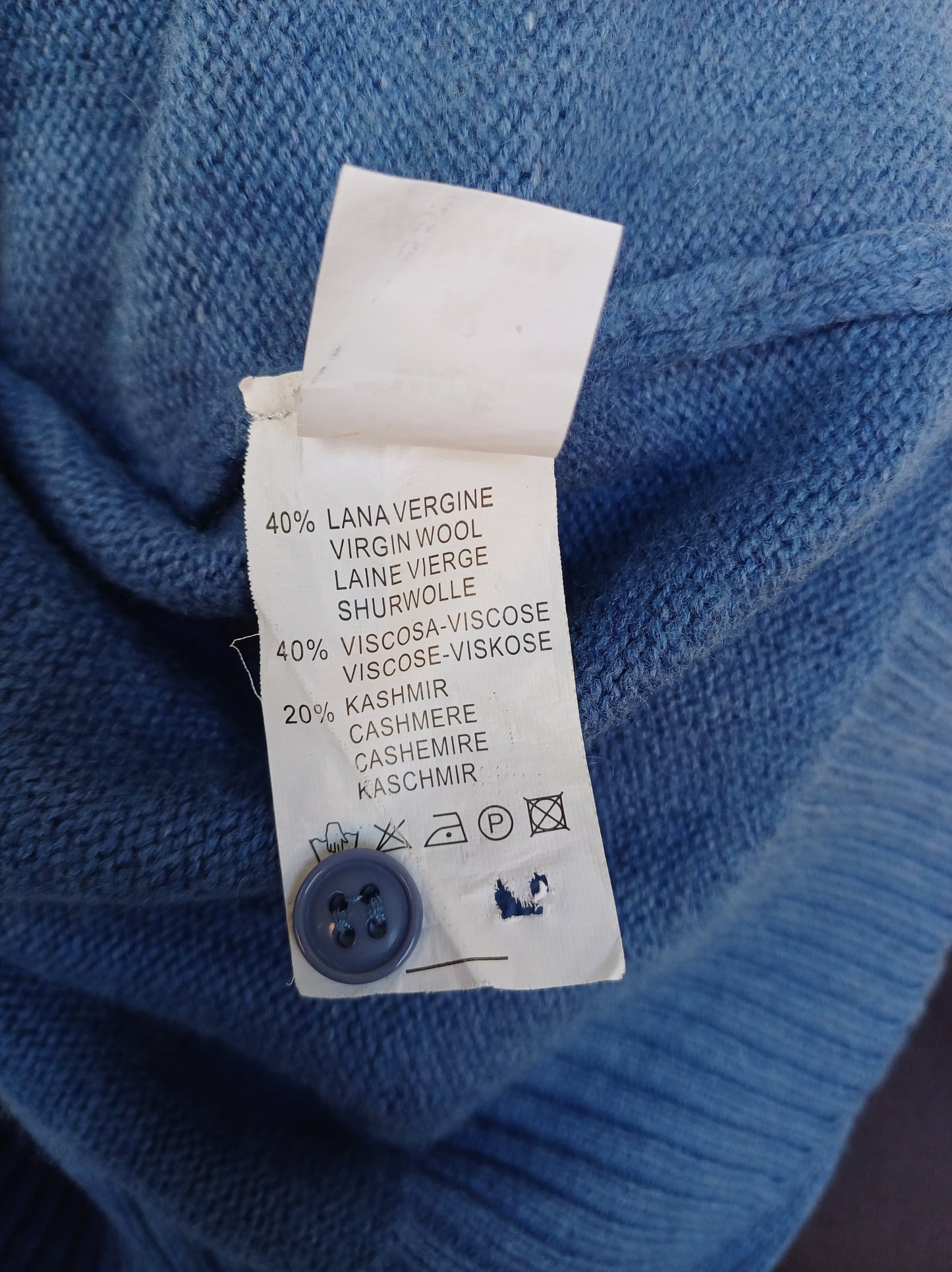 David Saddler Business Collection Wool/Cashmere Button Cardigan Sweater 54/Mens XL