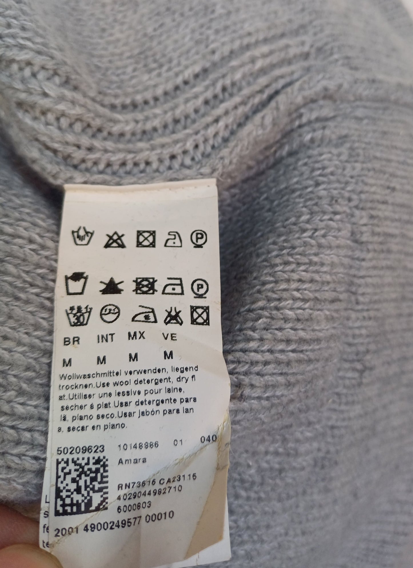 Hugo Boss Orange Wool/Cotton Button Pullover Knit Sweater Mens M