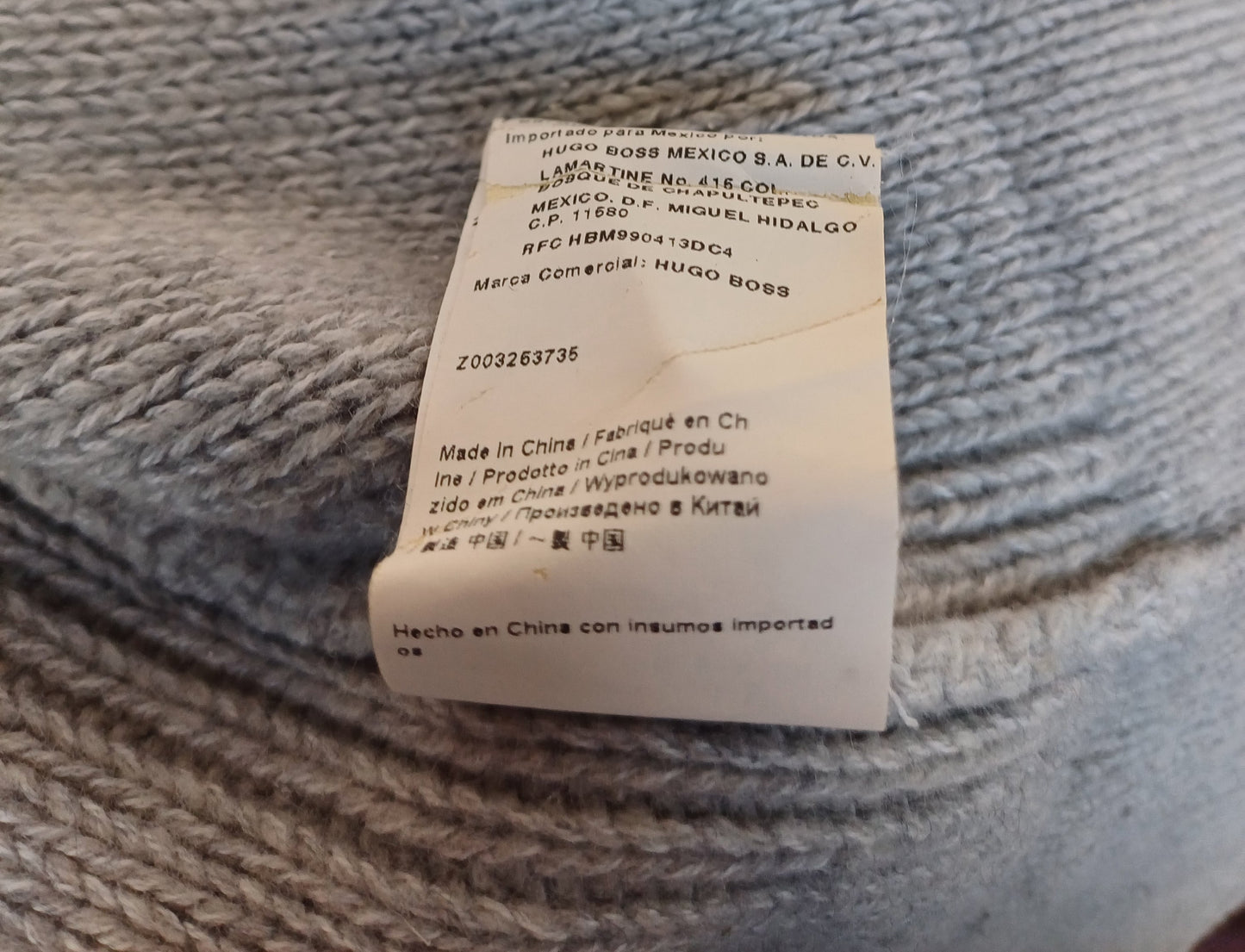Hugo Boss Orange Wool/Cotton Button Pullover Knit Sweater Mens M