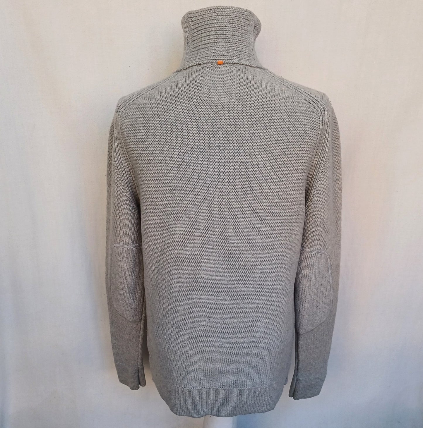 Hugo Boss Orange Wool/Cotton Button Pullover Knit Sweater Mens M