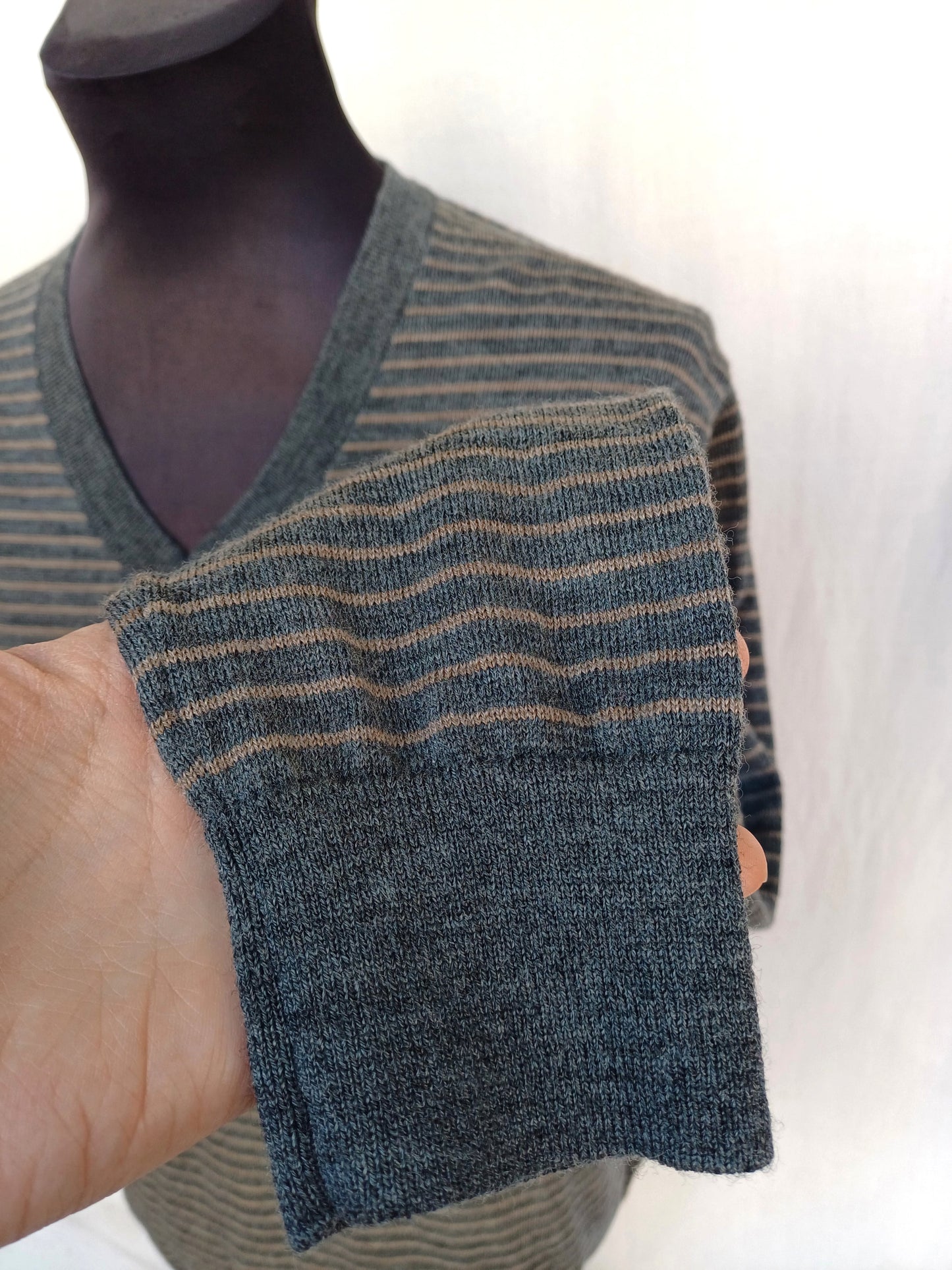 Banana Republic Striped Merino Wool Sweater Mens L