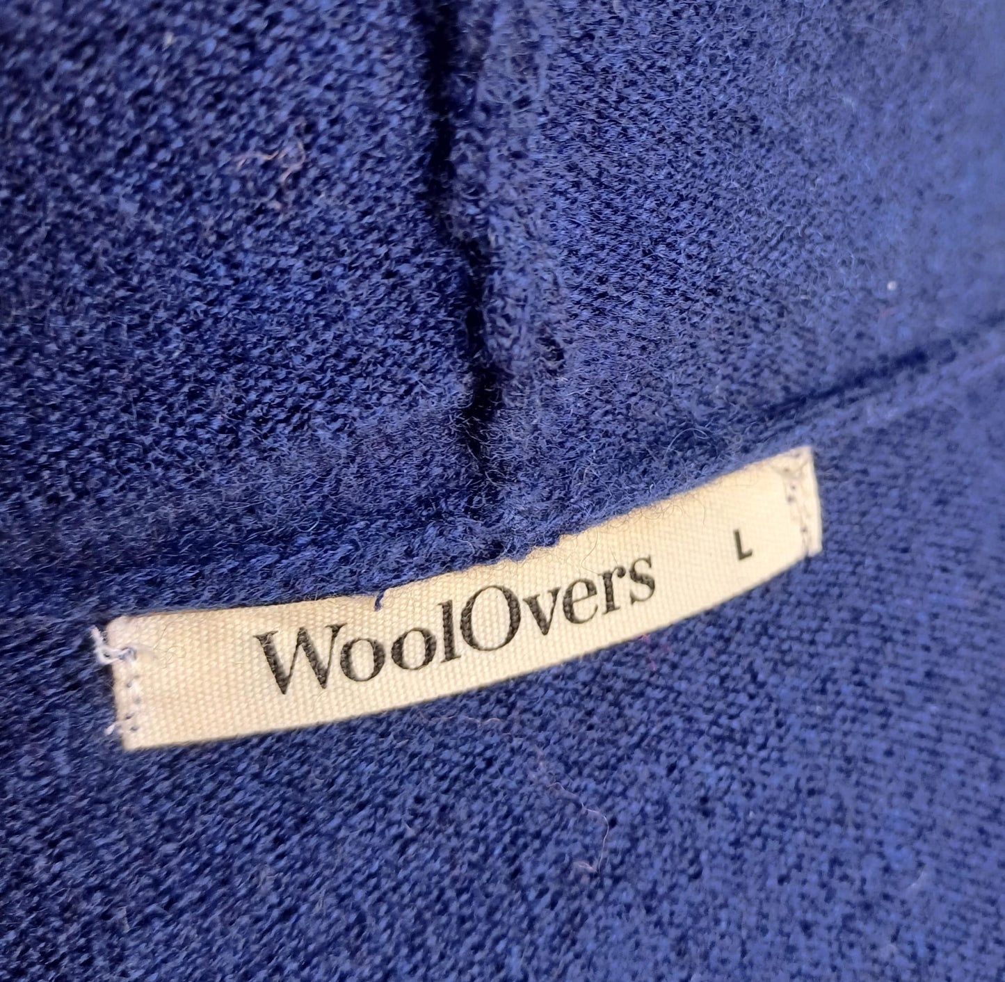 Woolovers Full Zip Wool/Cashmere Hodded Cardigan Sweater Mens L