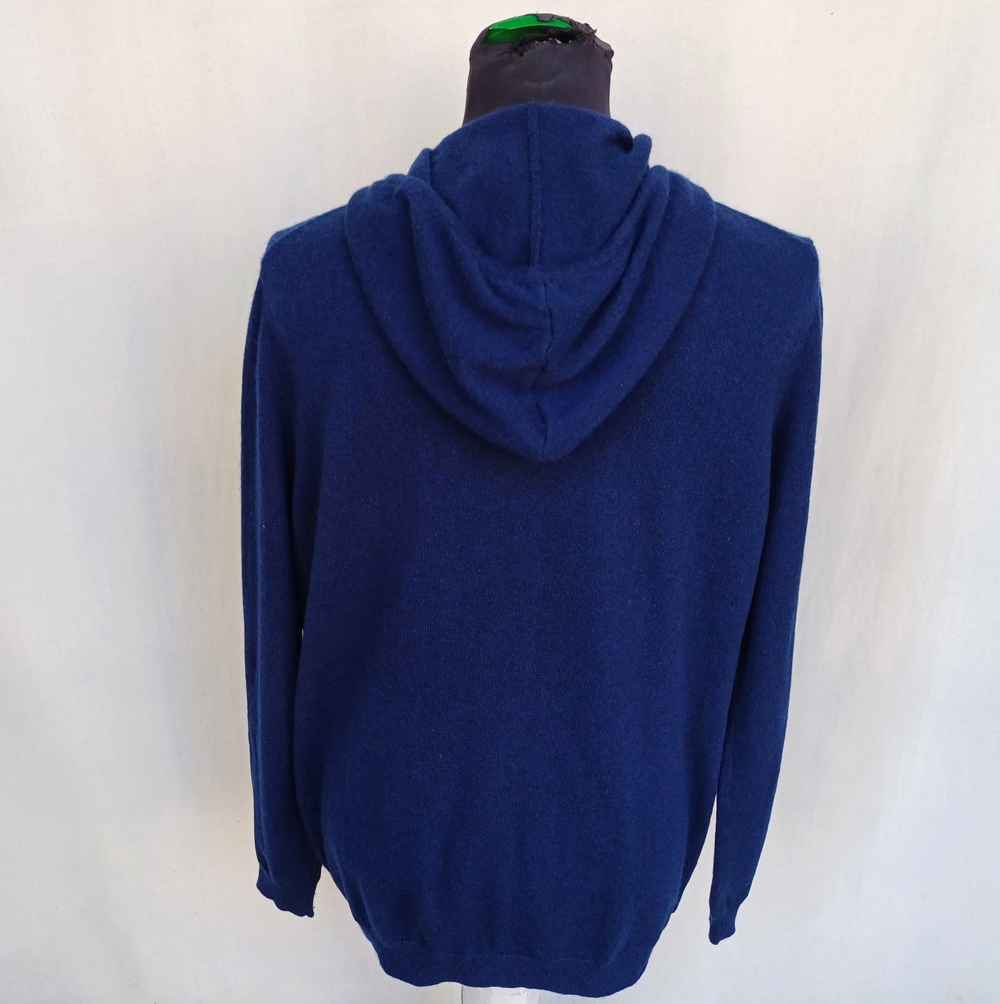 Woolovers Full Zip Wool/Cashmere Hodded Cardigan Sweater Mens L