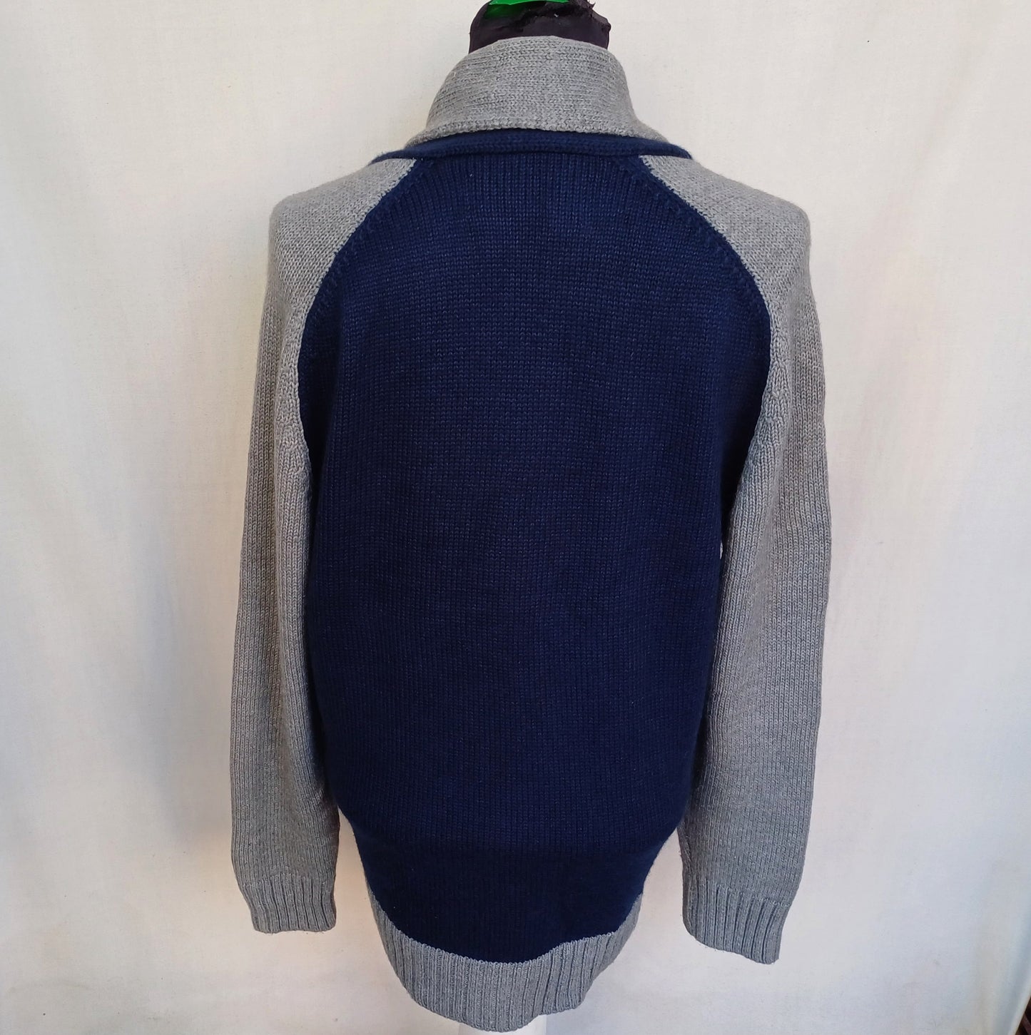Franklin Marshall Shawl Collar Merino Wool Cardigan Mens L