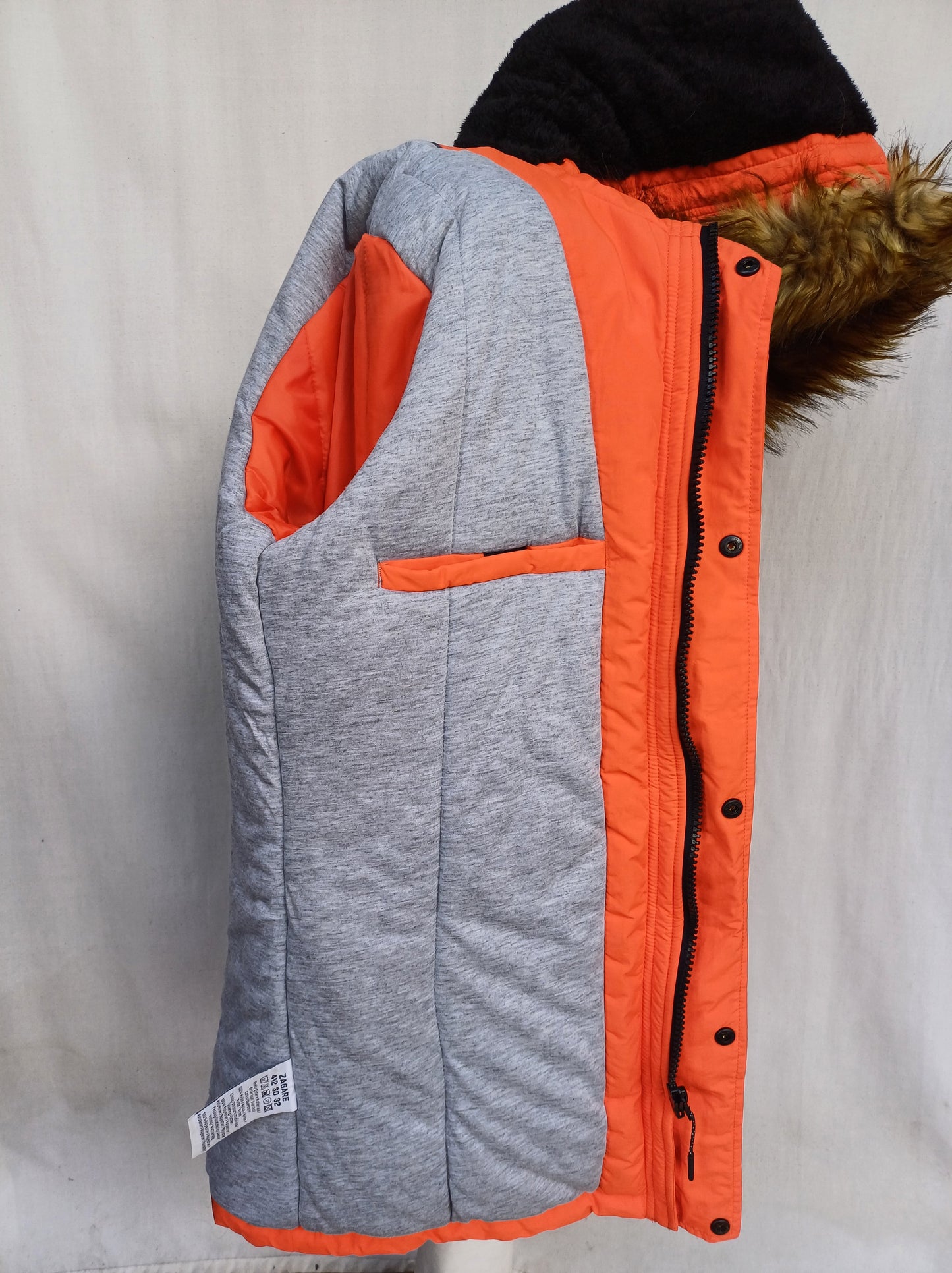 Cars Jeans Zagare Faux Fur Parka Padded Jacket Mens L