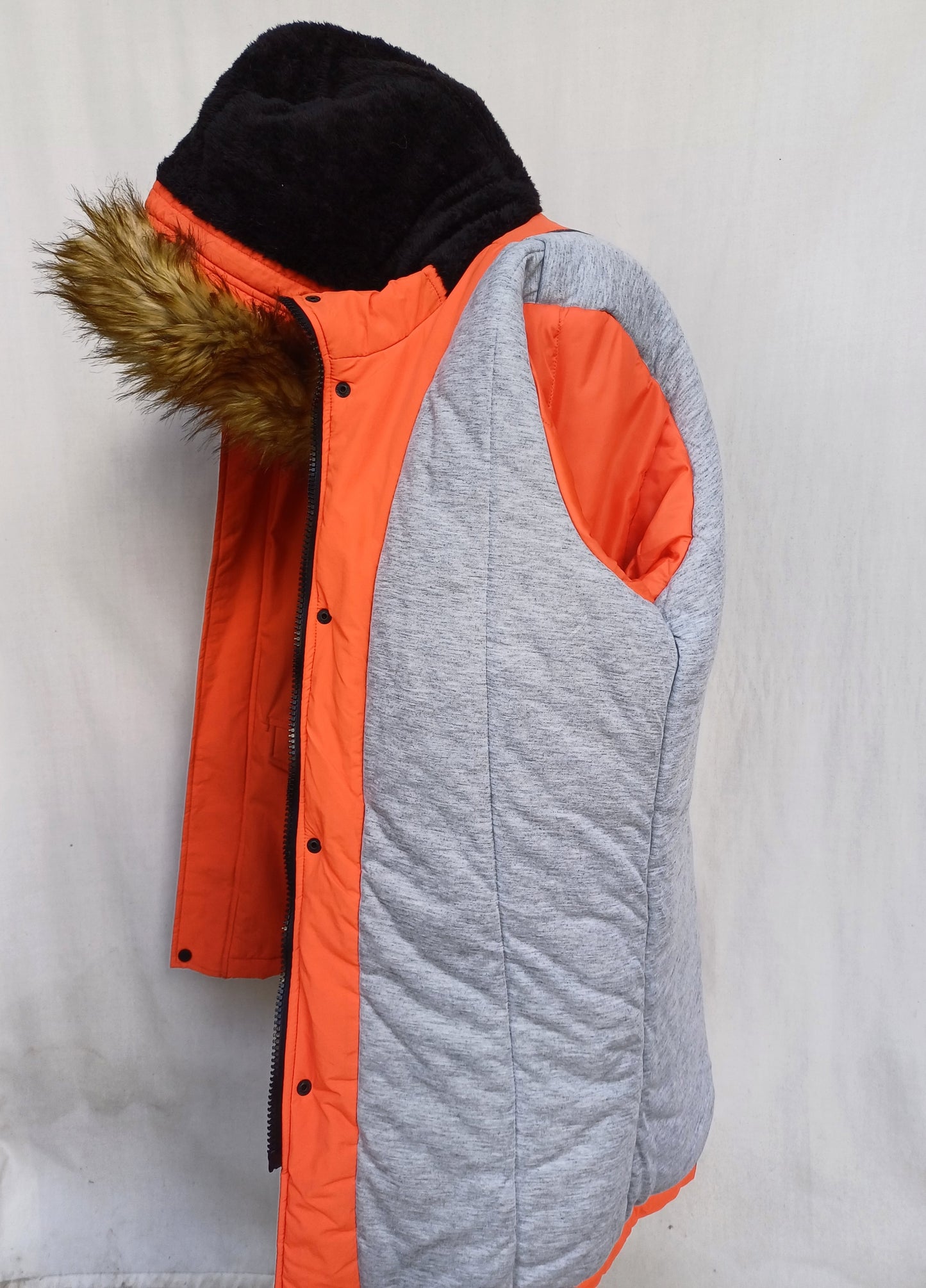 Cars Jeans Zagare Faux Fur Parka Padded Jacket Mens L