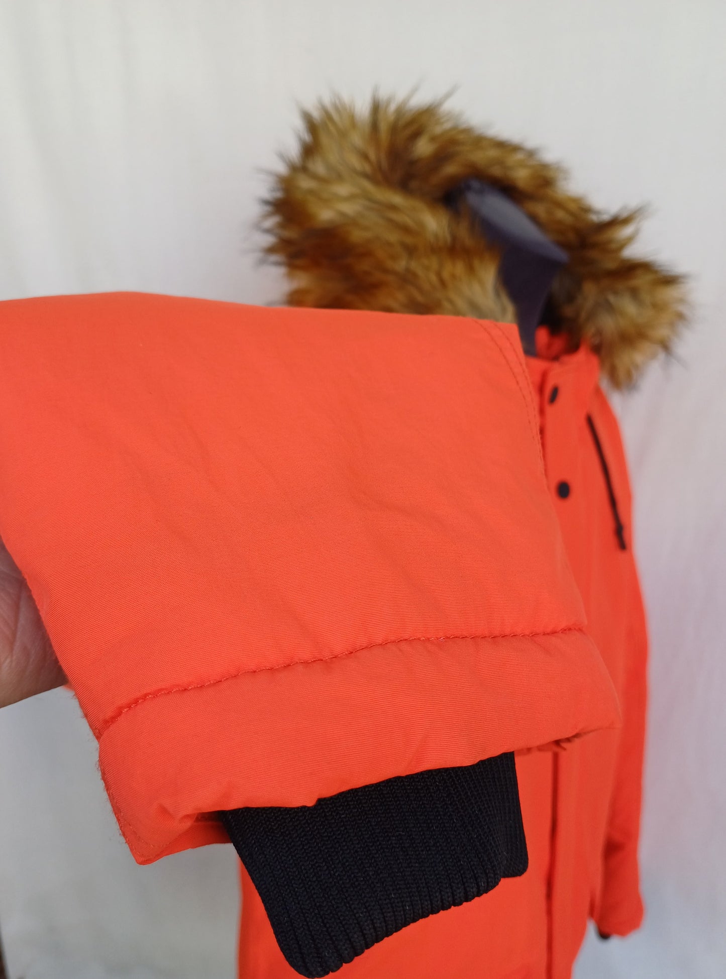 Cars Jeans Zagare Faux Fur Parka Padded Jacket Mens L