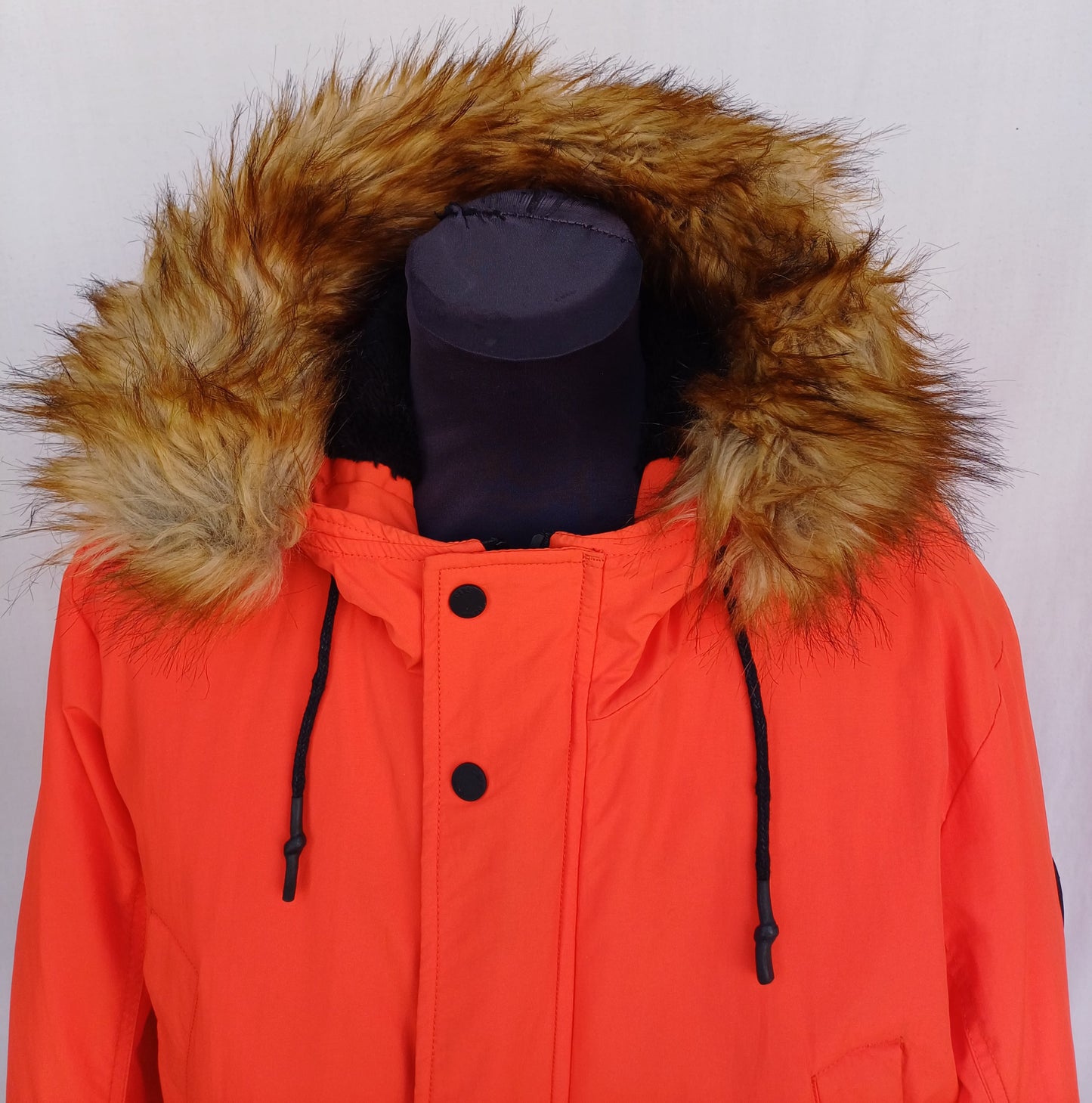 Cars Jeans Zagare Faux Fur Parka Padded Jacket Mens L