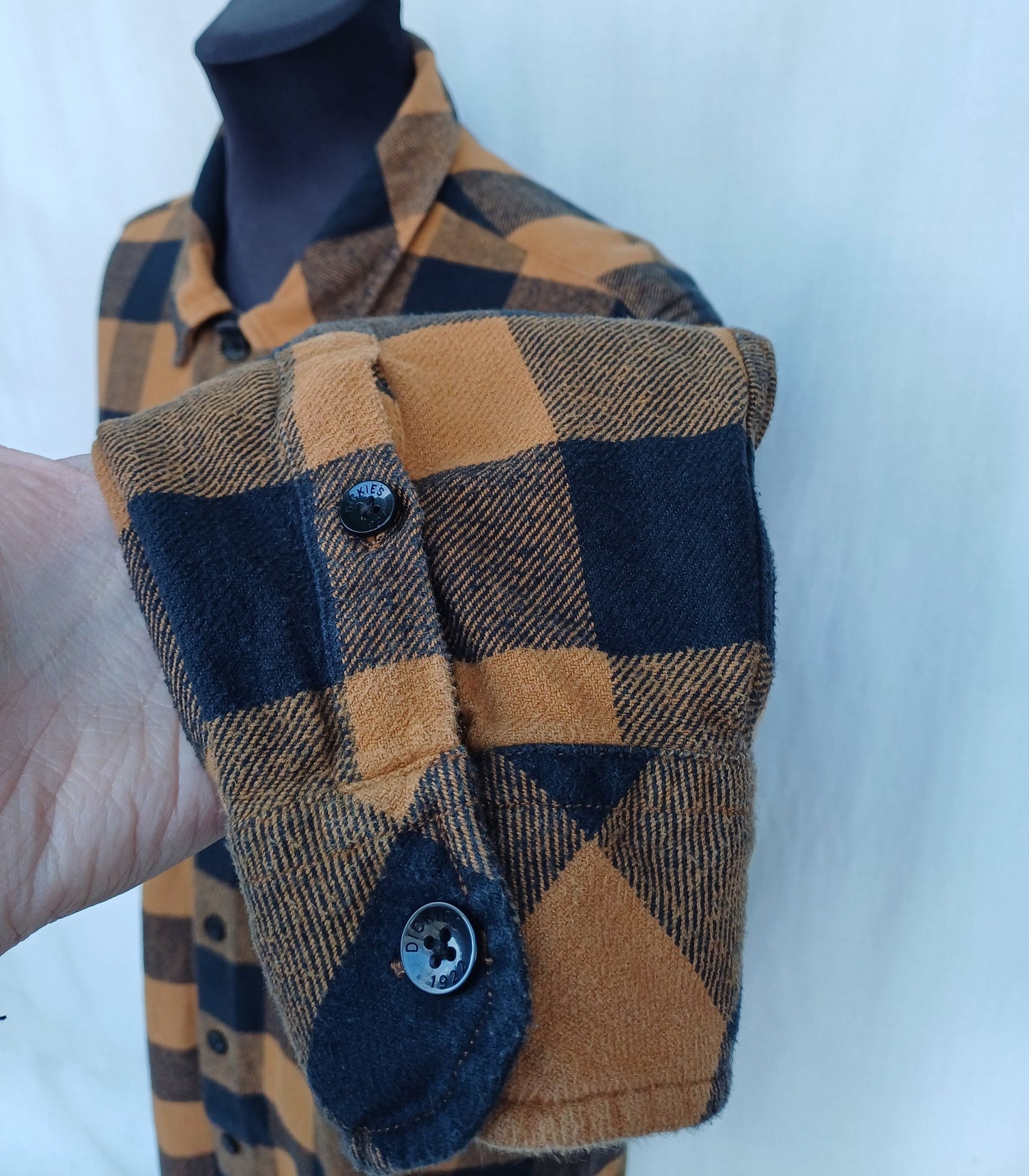 Dickies Plaid Cotton Button Up Flannel Shirt Mens XL
