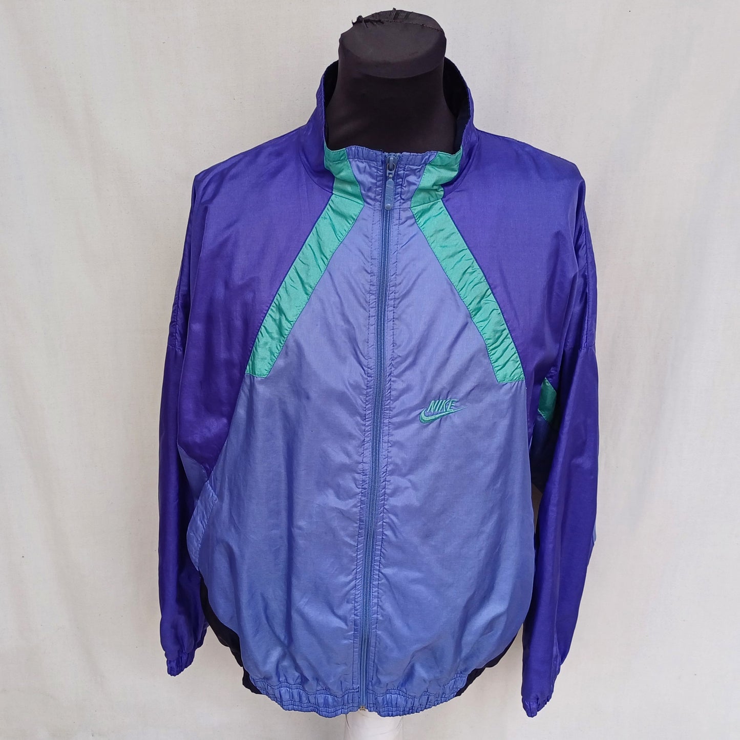 Vintage Nike Just Do It Big Logo Windbreaker Track Top Jacket Mens L