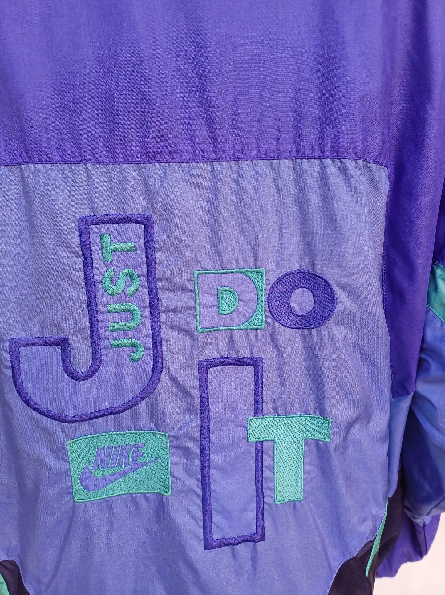 Vintage Nike Just Do It Big Logo Windbreaker Track Top Jacket Mens L