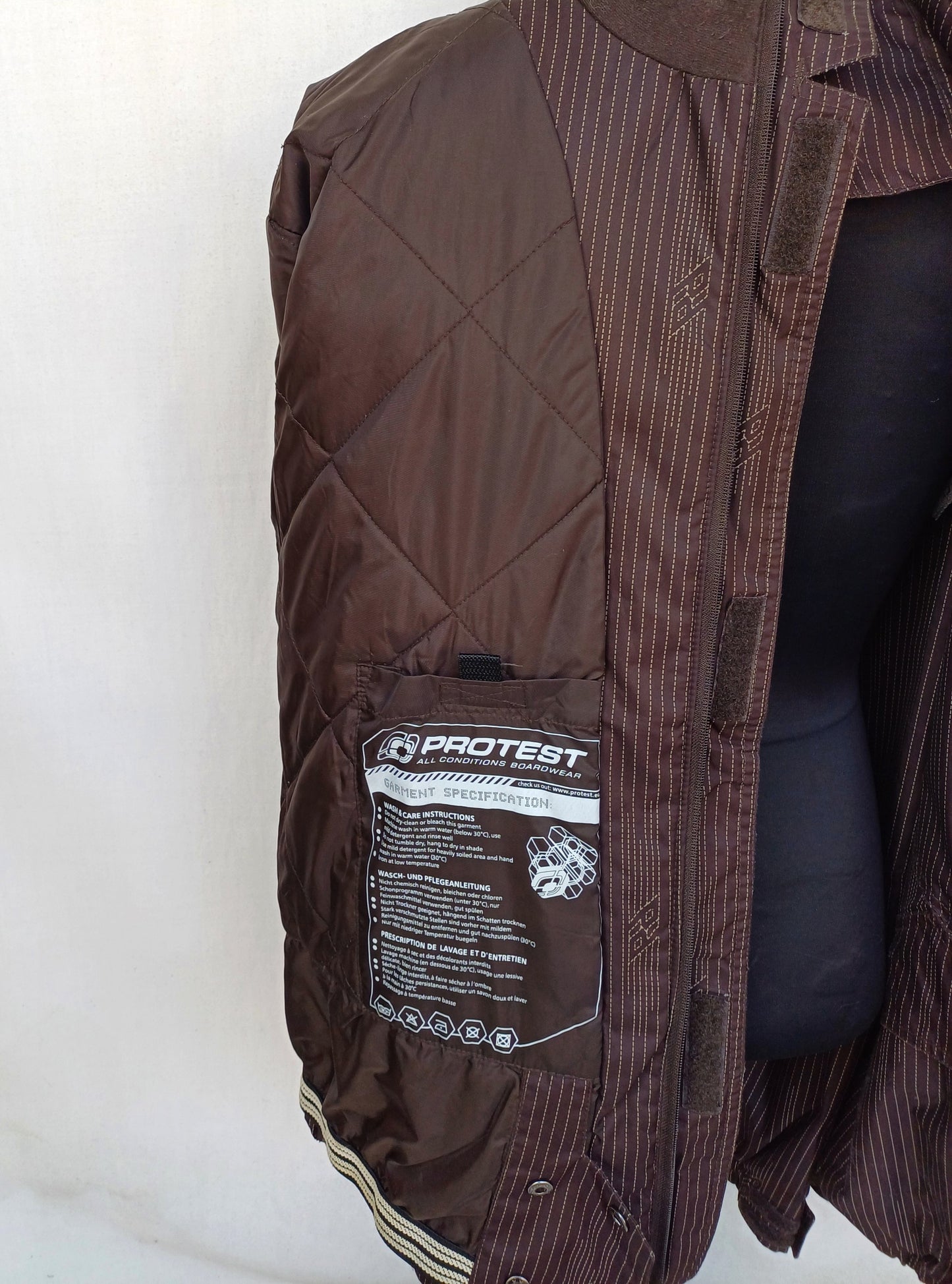 Protest Geotech 4.0 mm Full Zip Ski Hooded Jacket Mens L