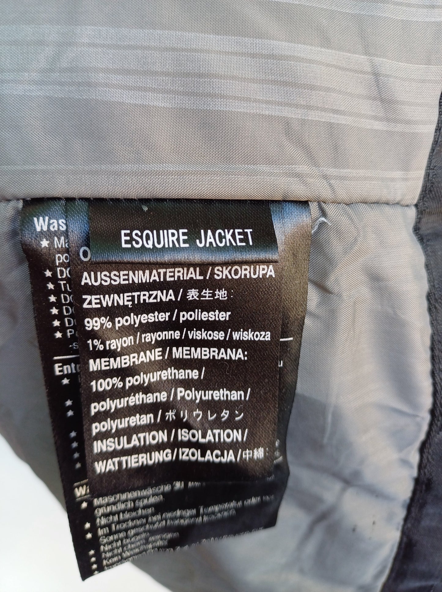 Burton Esquire Snowboarding Ski Jacket Black Pinstripe Mens L