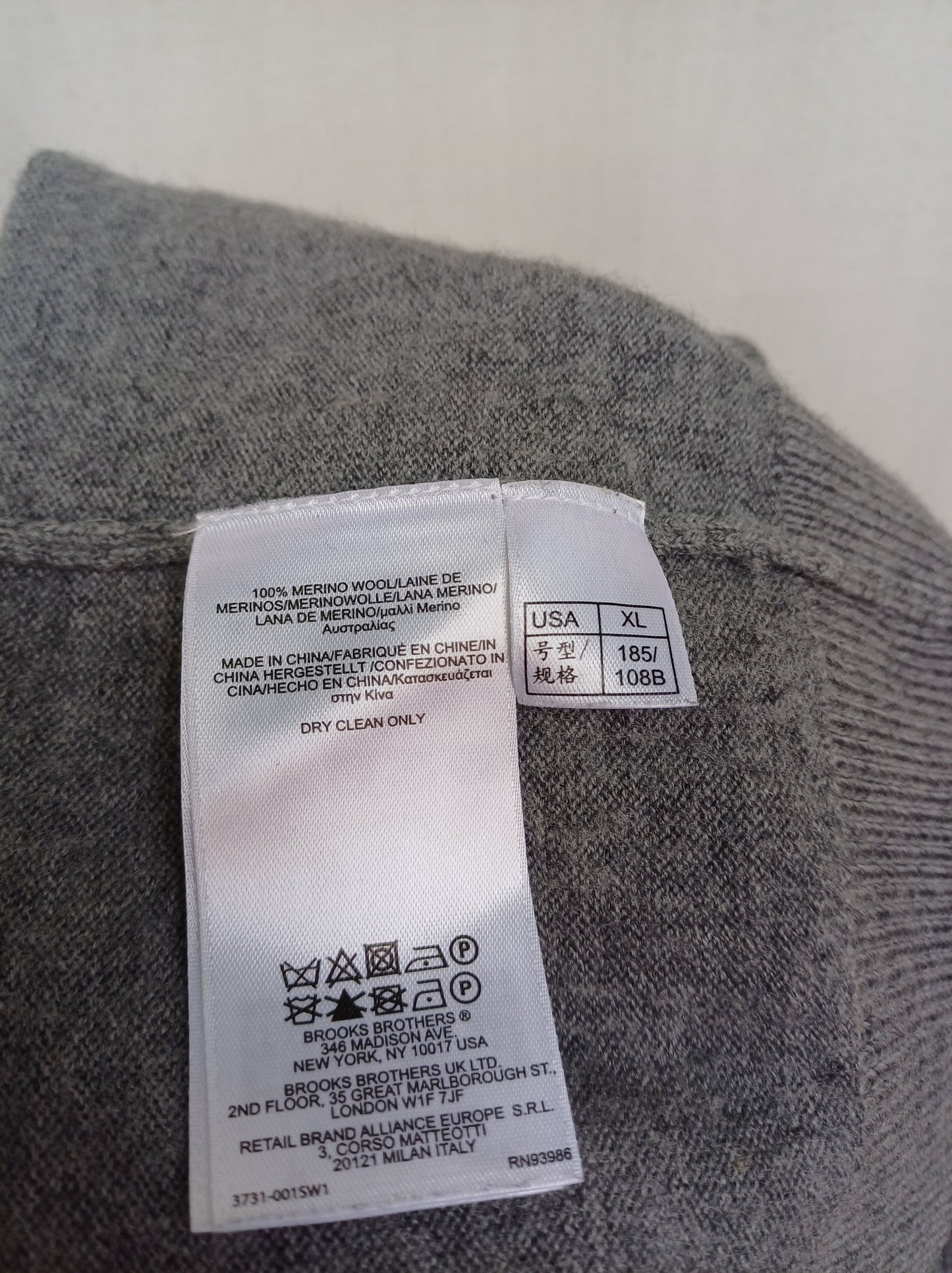 Brooks Brothers Merino Wool Button Cardigan Mens XL