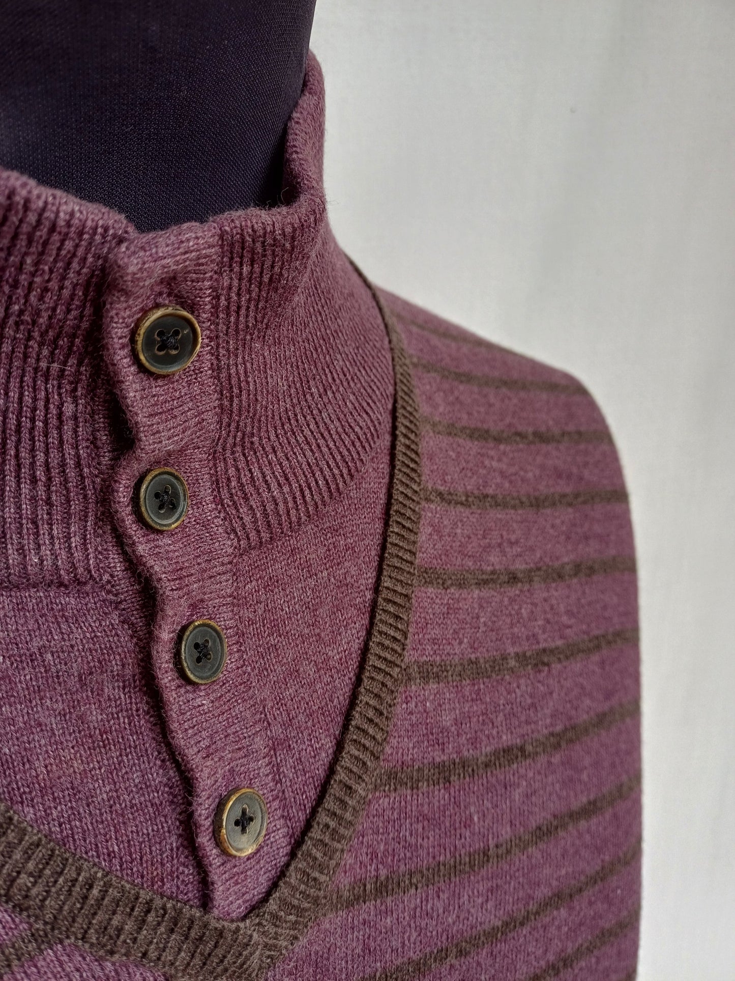 Massimo Dutti Button Cotton/Cashmere Sweater Mens L