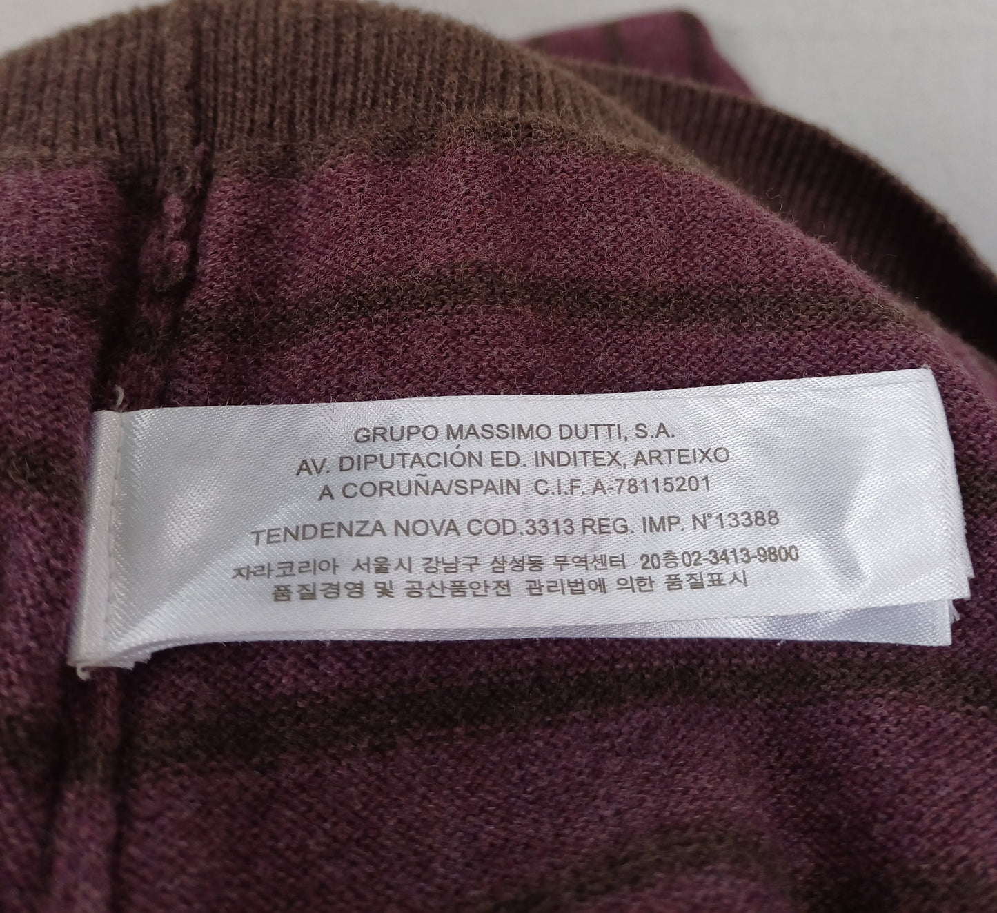 Massimo Dutti Button Cotton/Cashmere Sweater Mens L