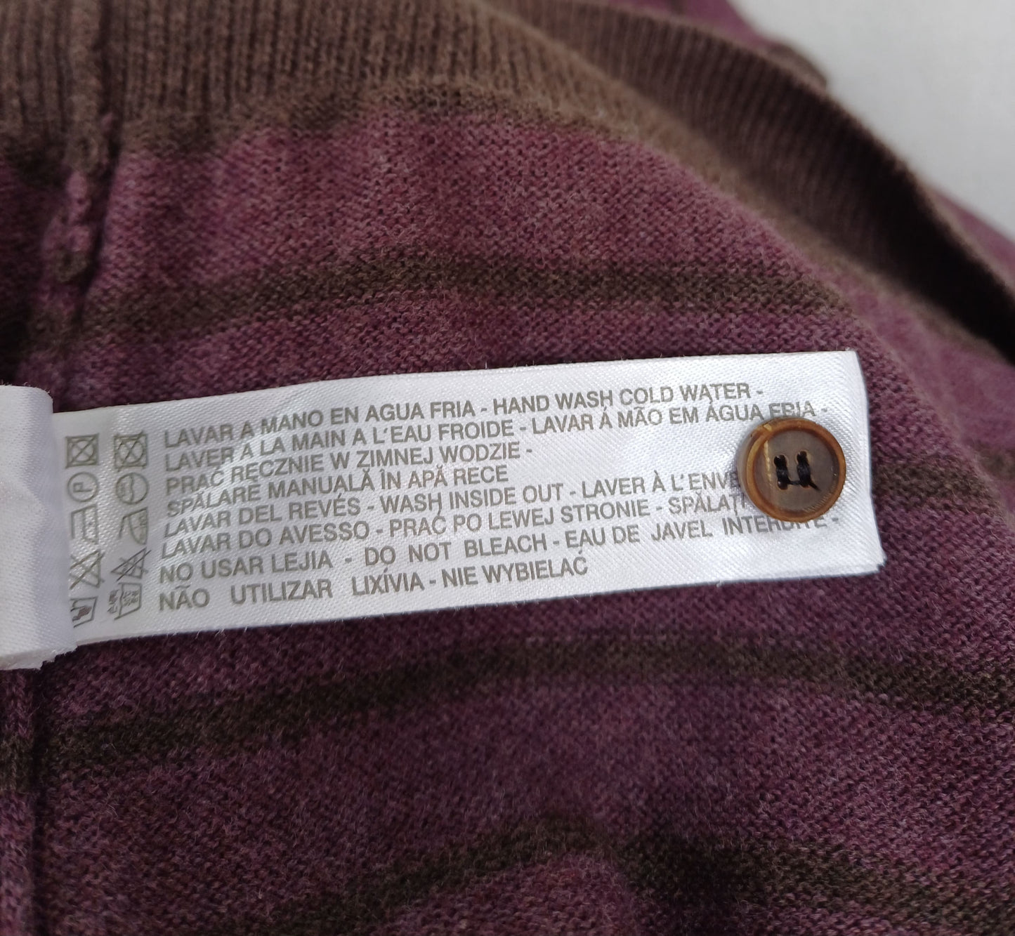 Massimo Dutti Button Cotton/Cashmere Sweater Mens L