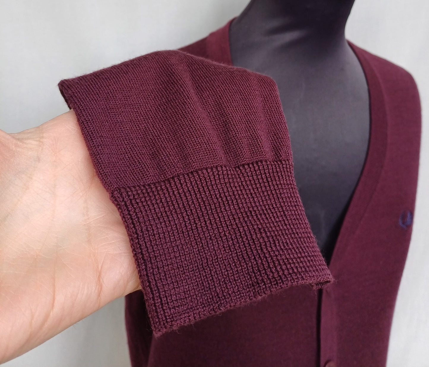 Fred Perry Merino Wool Button Cardigan Mens L