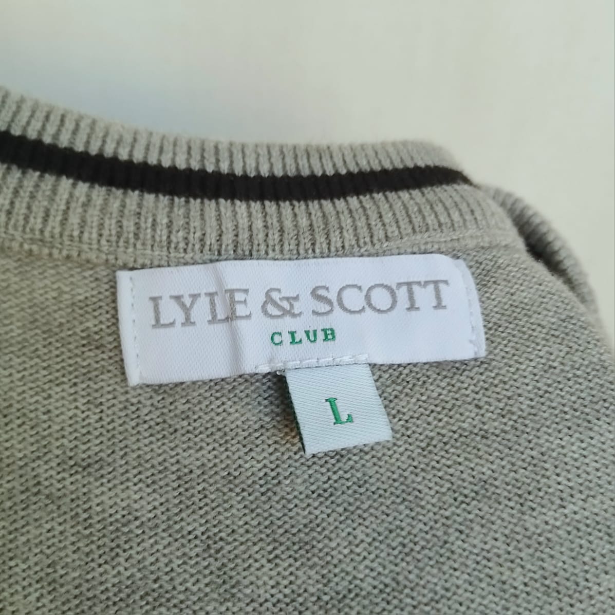 Lyle & Scott 100% Pima Cotton Pullover Sweater Mens L