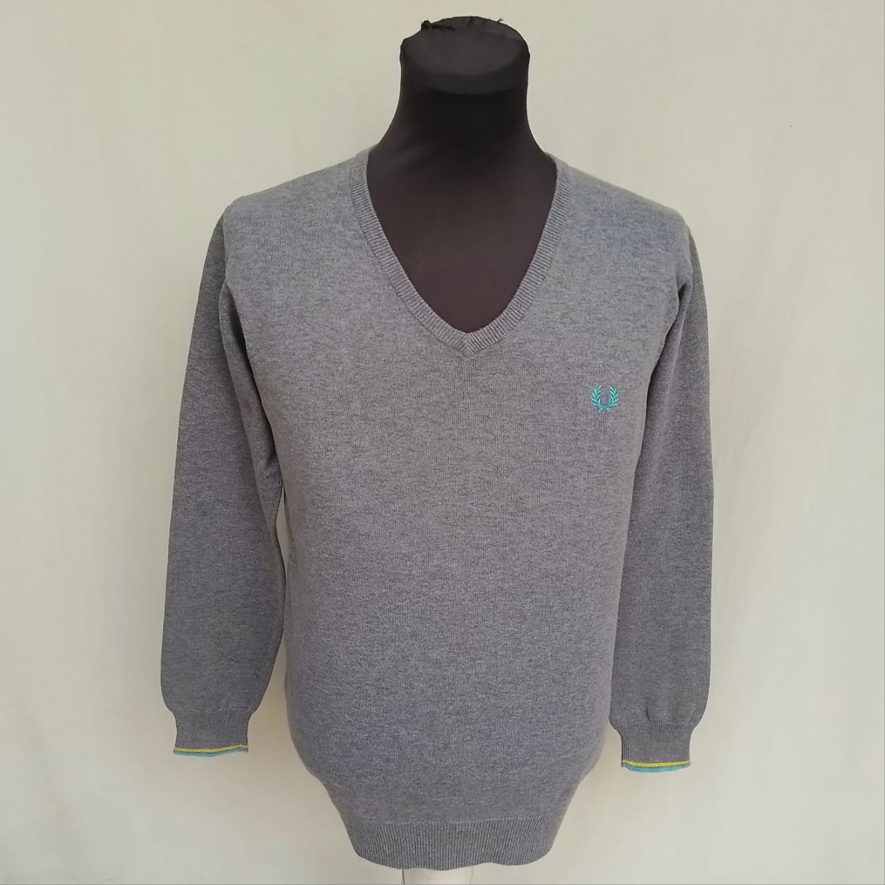 Fred Perry 100% Cotton Pullover Sweater Mens S