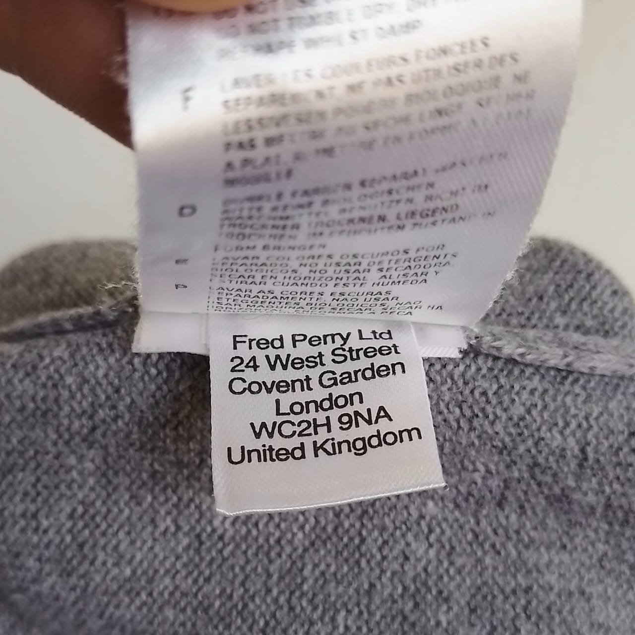 Fred Perry 100% Cotton Pullover Sweater Mens S