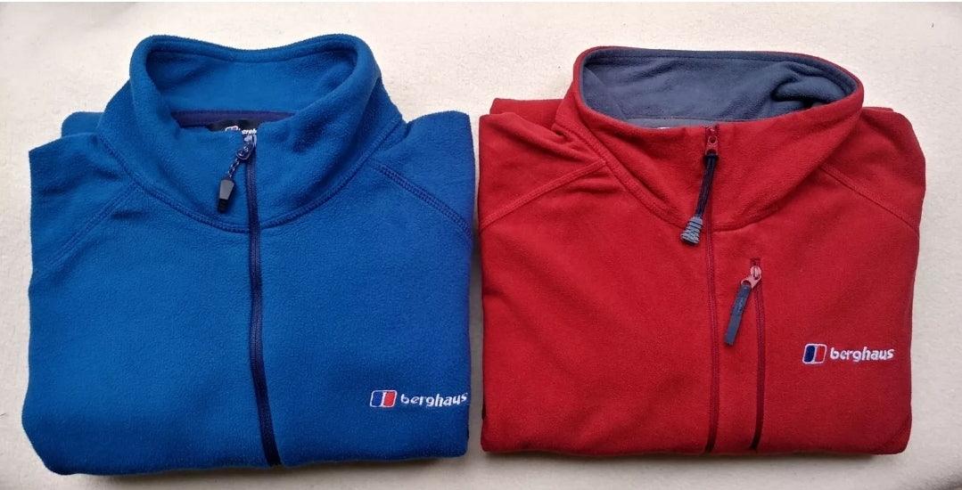 Lot Of 2 Berghaus Zip Pullover Fleece Jacket Mens M