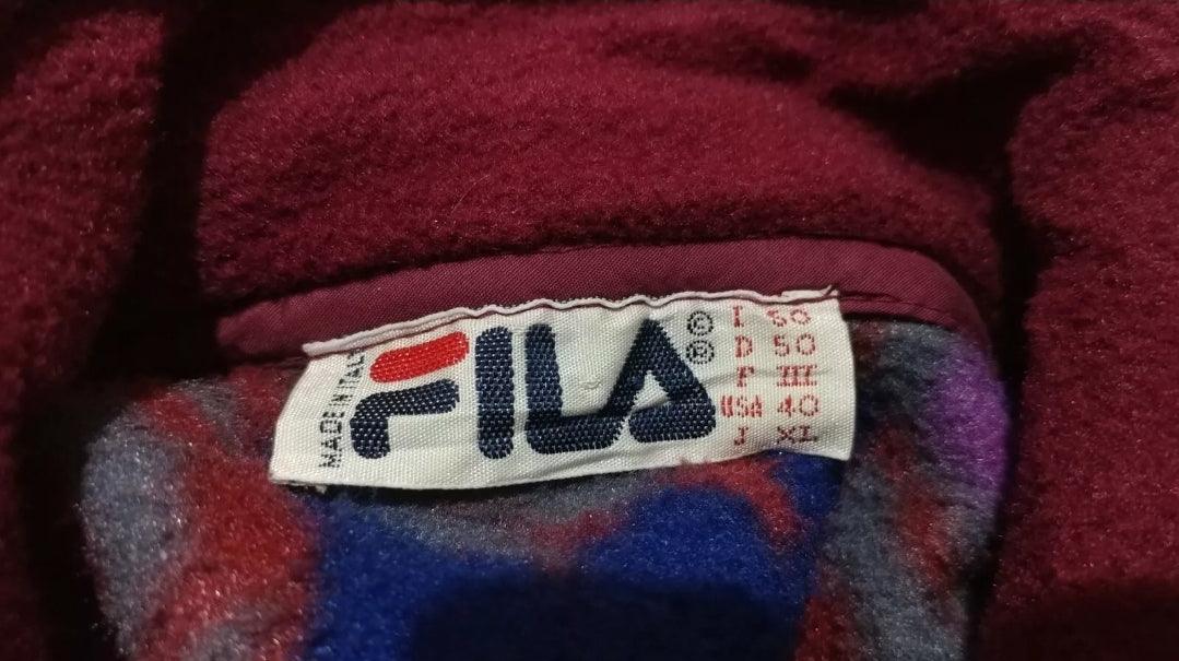 Vintage 90s Fila Magic Line Fleece Polartec Sweater Size M