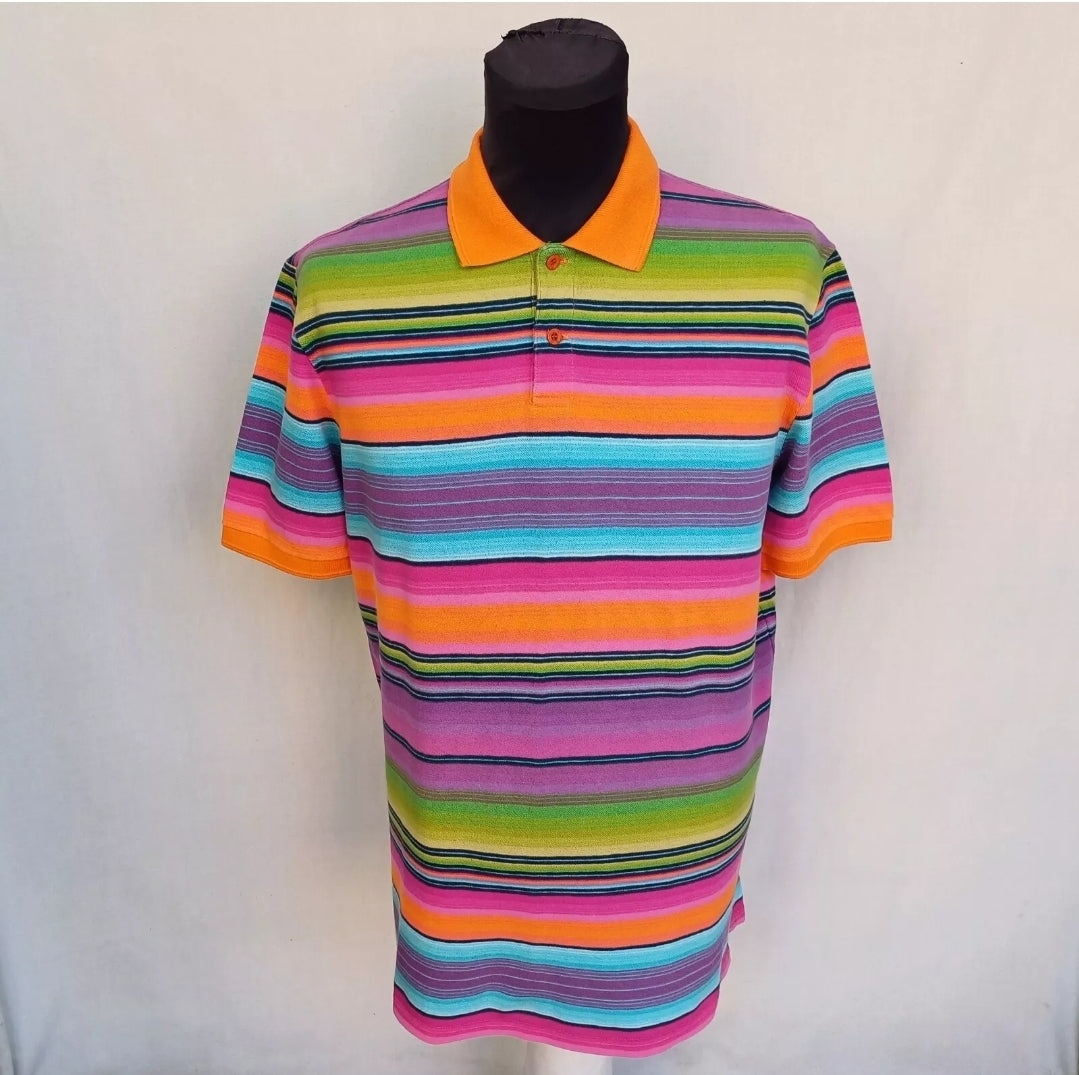 Etro Milano Cotton Polo Button Shirt Mens L