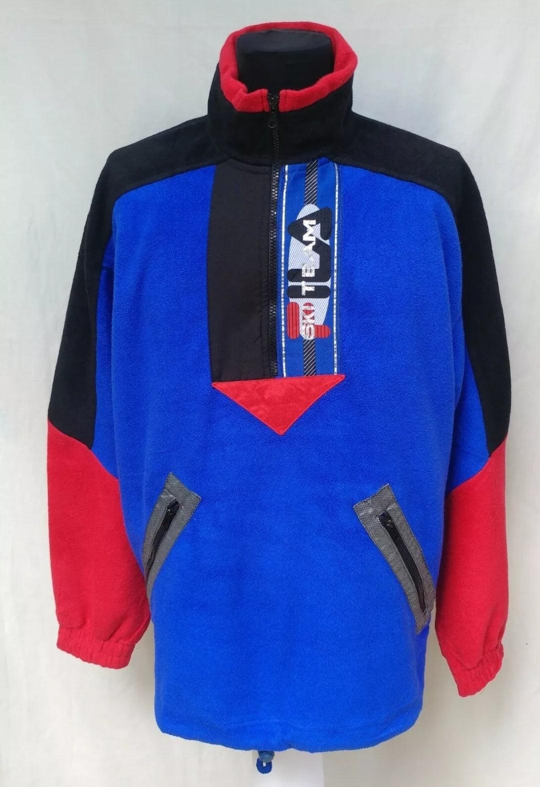 Vintage 90s FILA Ski Team Fleece Sweater Size M