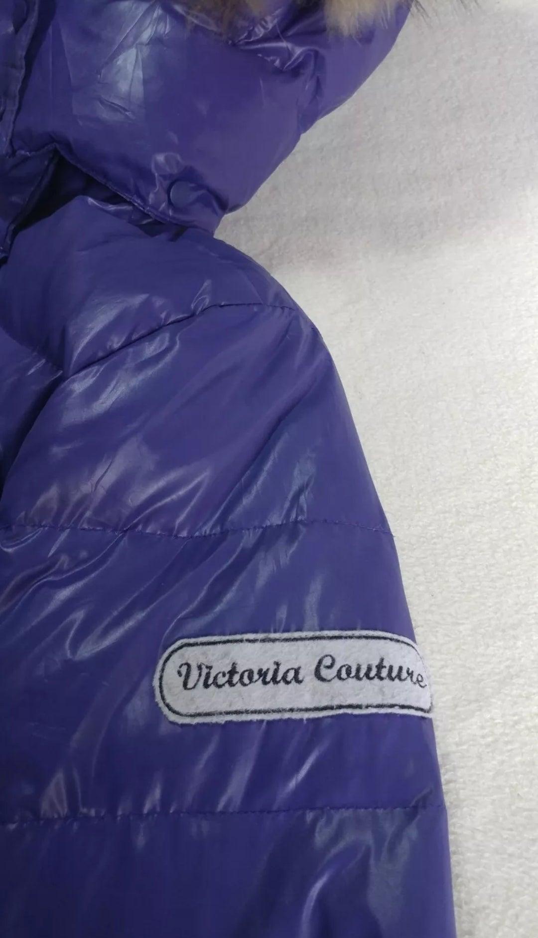 Victoria Couture X Hello Kitty Womens Real Fur Down Puffer Jacket XS