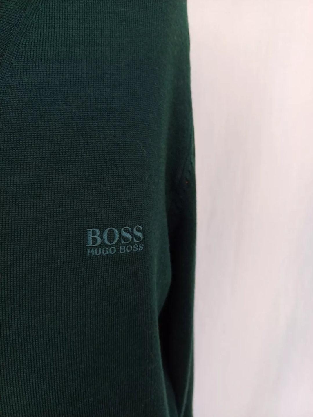 Hugo Boss Regular Fit Merino Wool Button Cardigan Sweater Size Men XL
