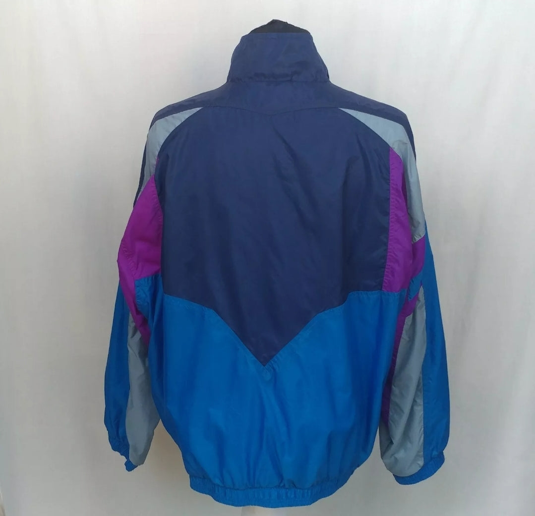 Vintage Nike Nylon Zip Track Top Jacket Mens L