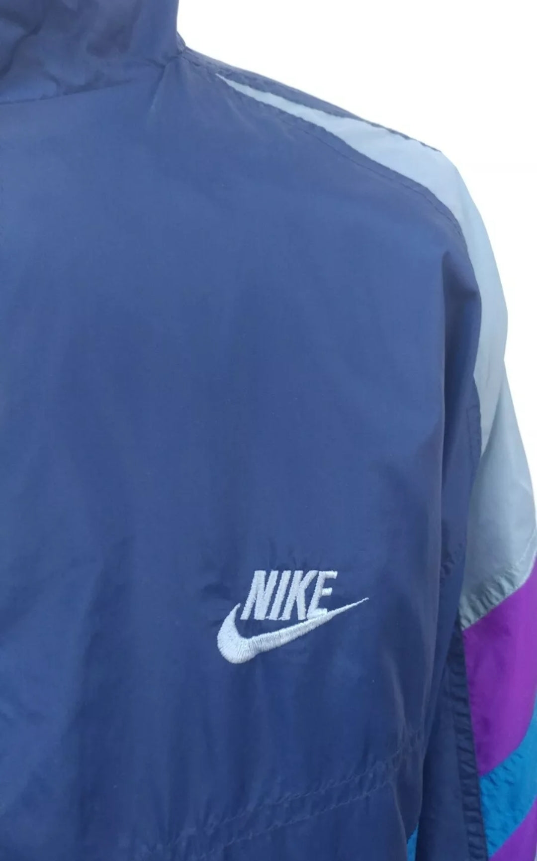 Vintage Nike Nylon Zip Track Top Jacket Mens L